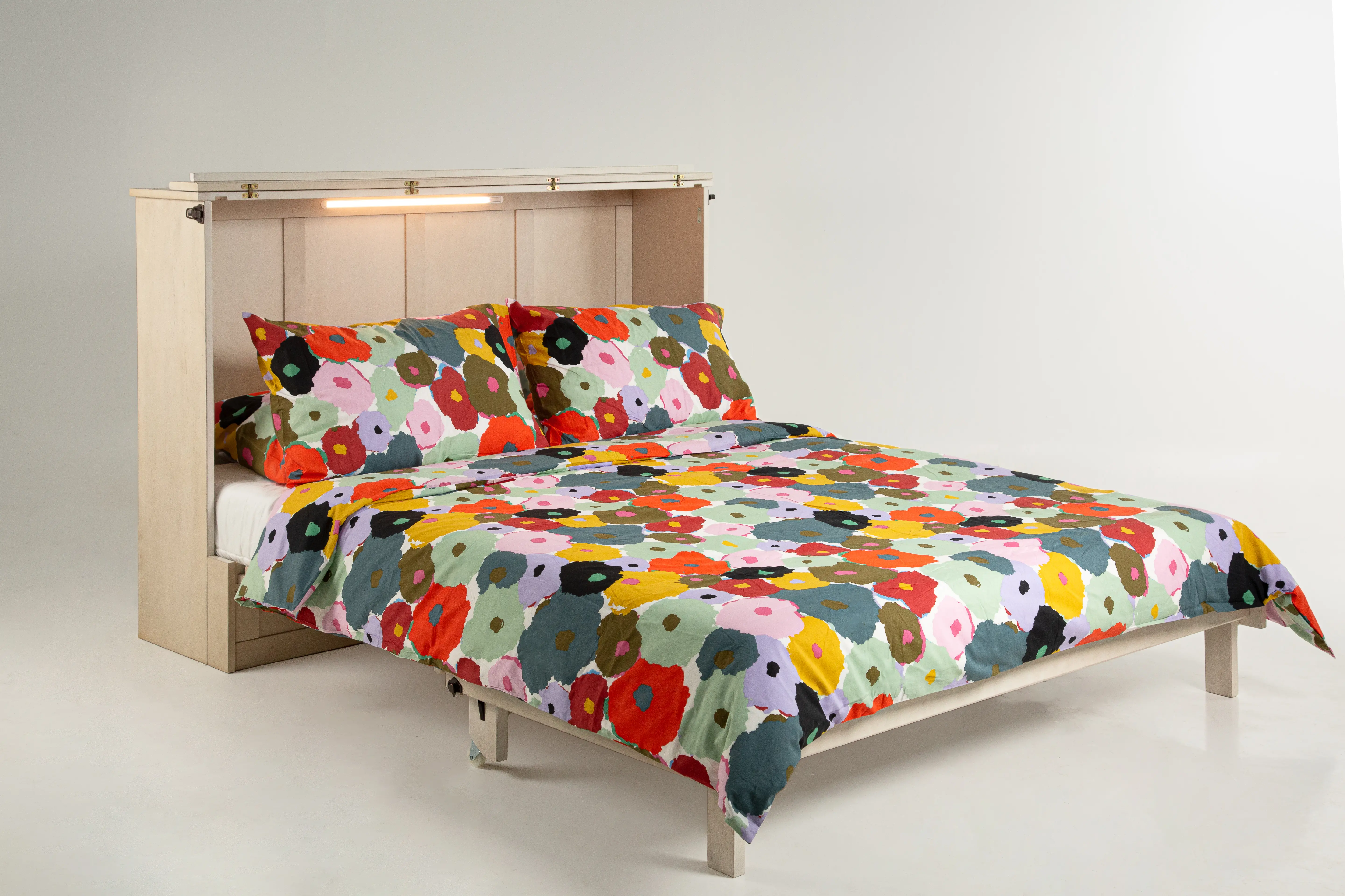 Murphy Express White Queen Cabinet Bed-5