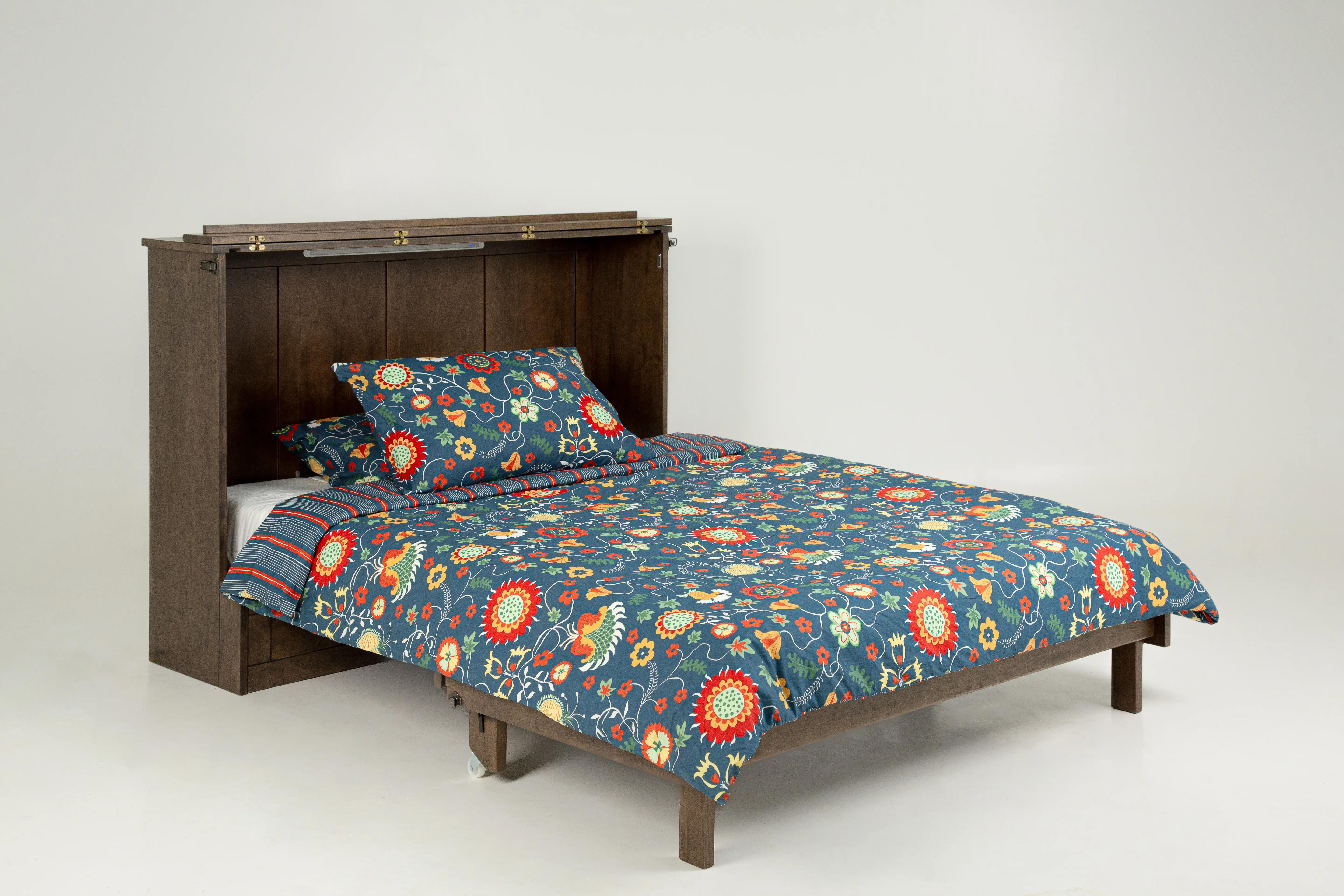 Murphy Express Brown Full Cabinet Bed-2