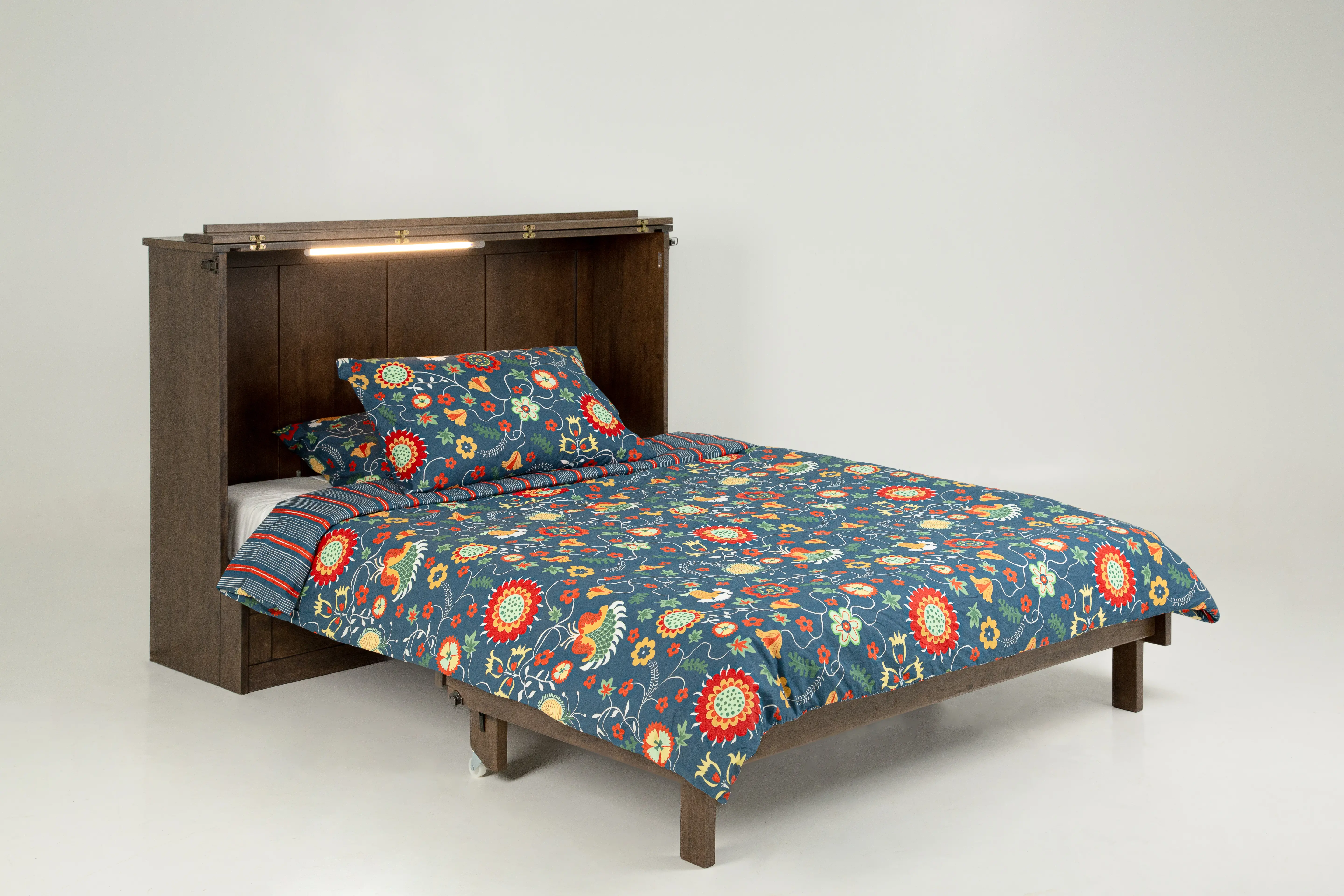 Murphy Express Brown Full Cabinet Bed-5
