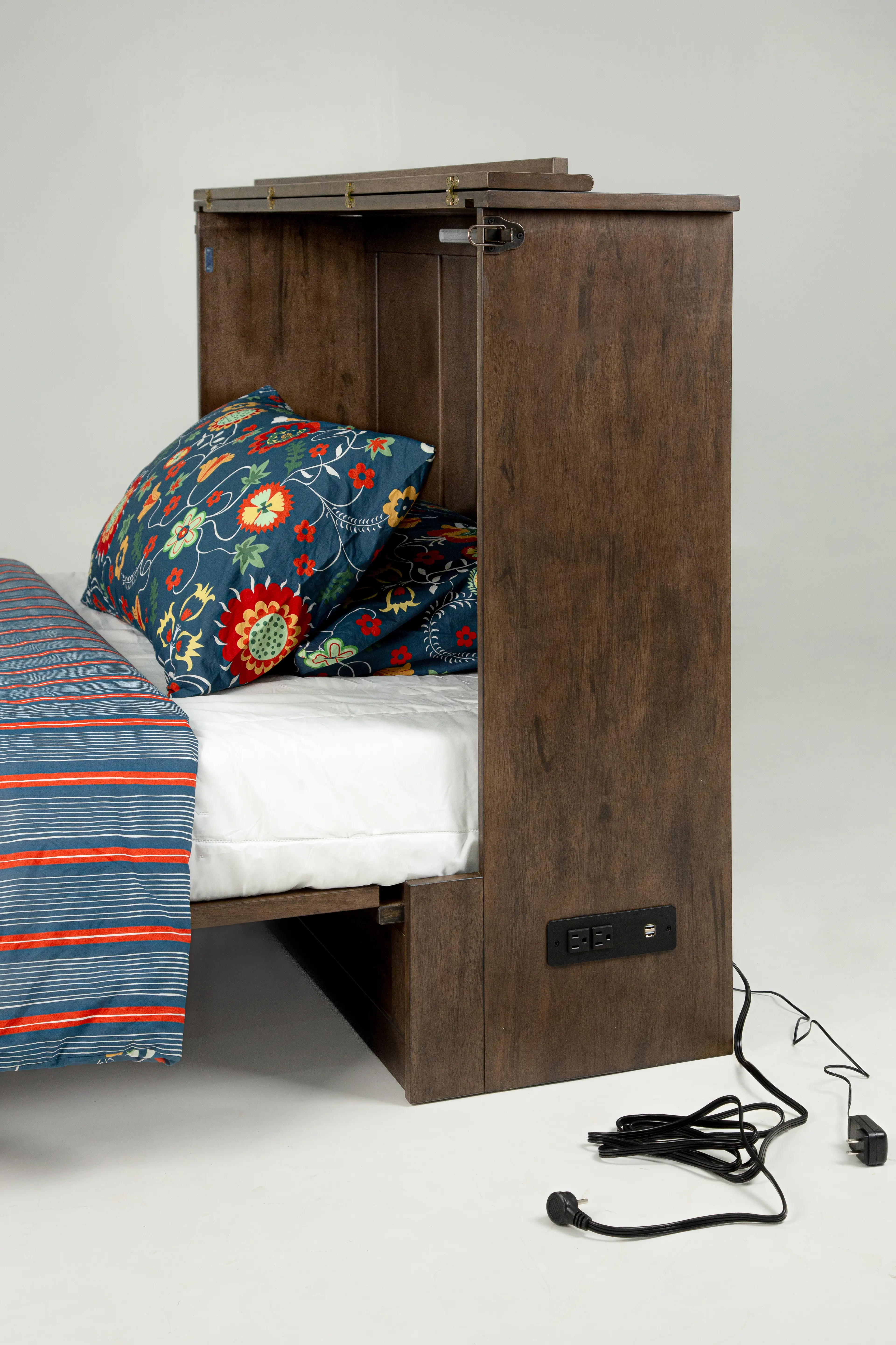Murphy Express Brown Full Cabinet Bed-6