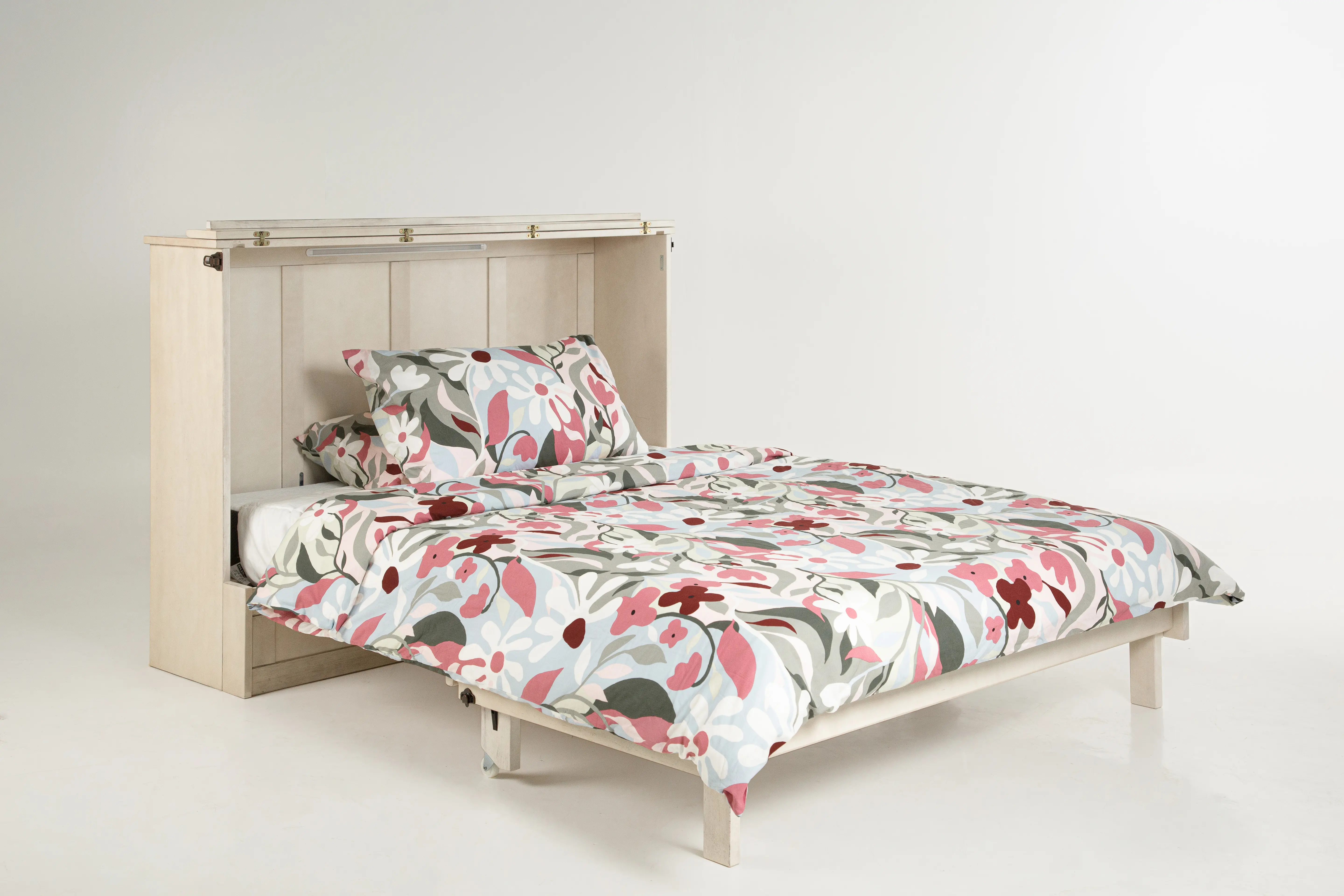 Murphy Express White Full Cabinet Bed-2