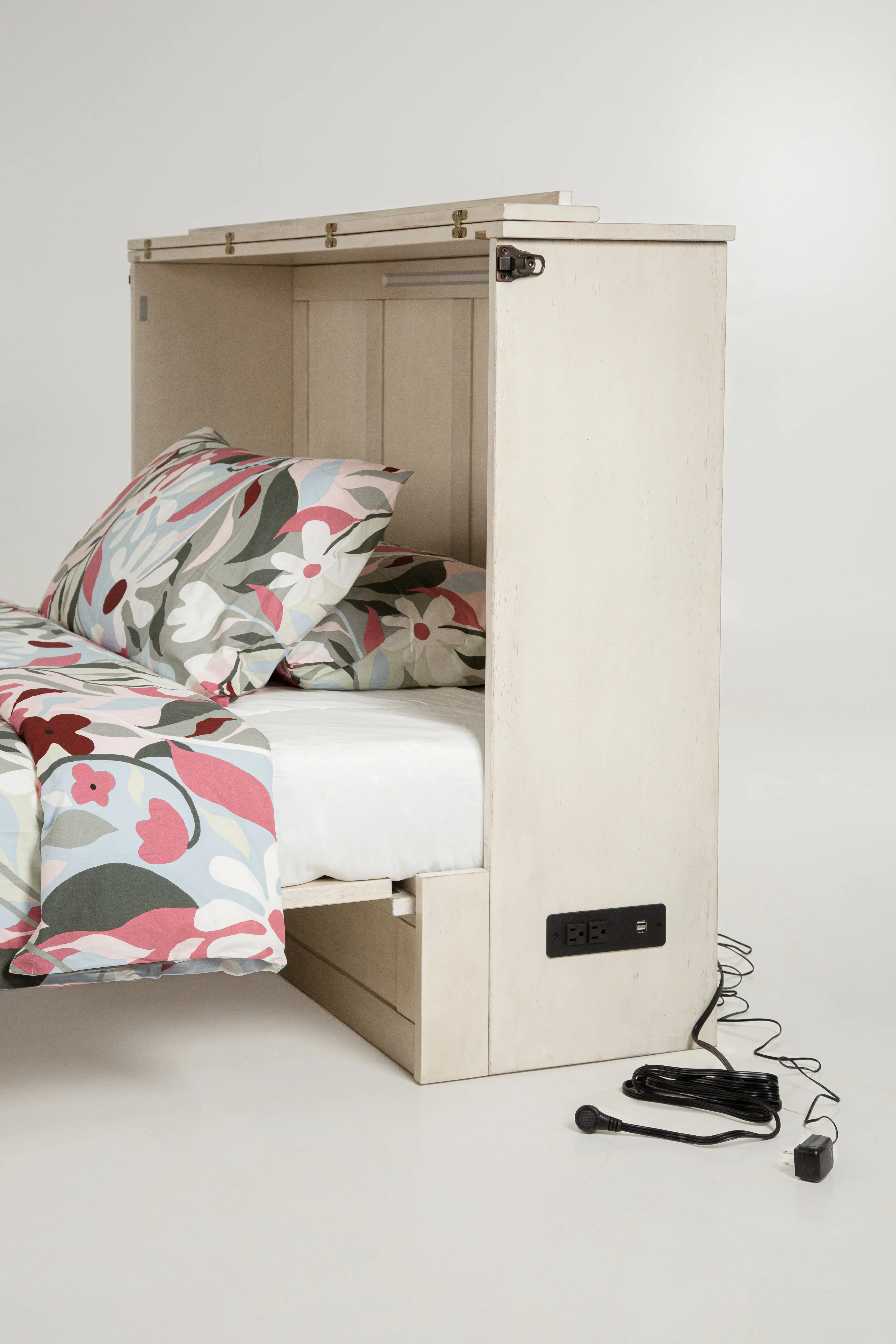 Murphy Express White Full Cabinet Bed-4