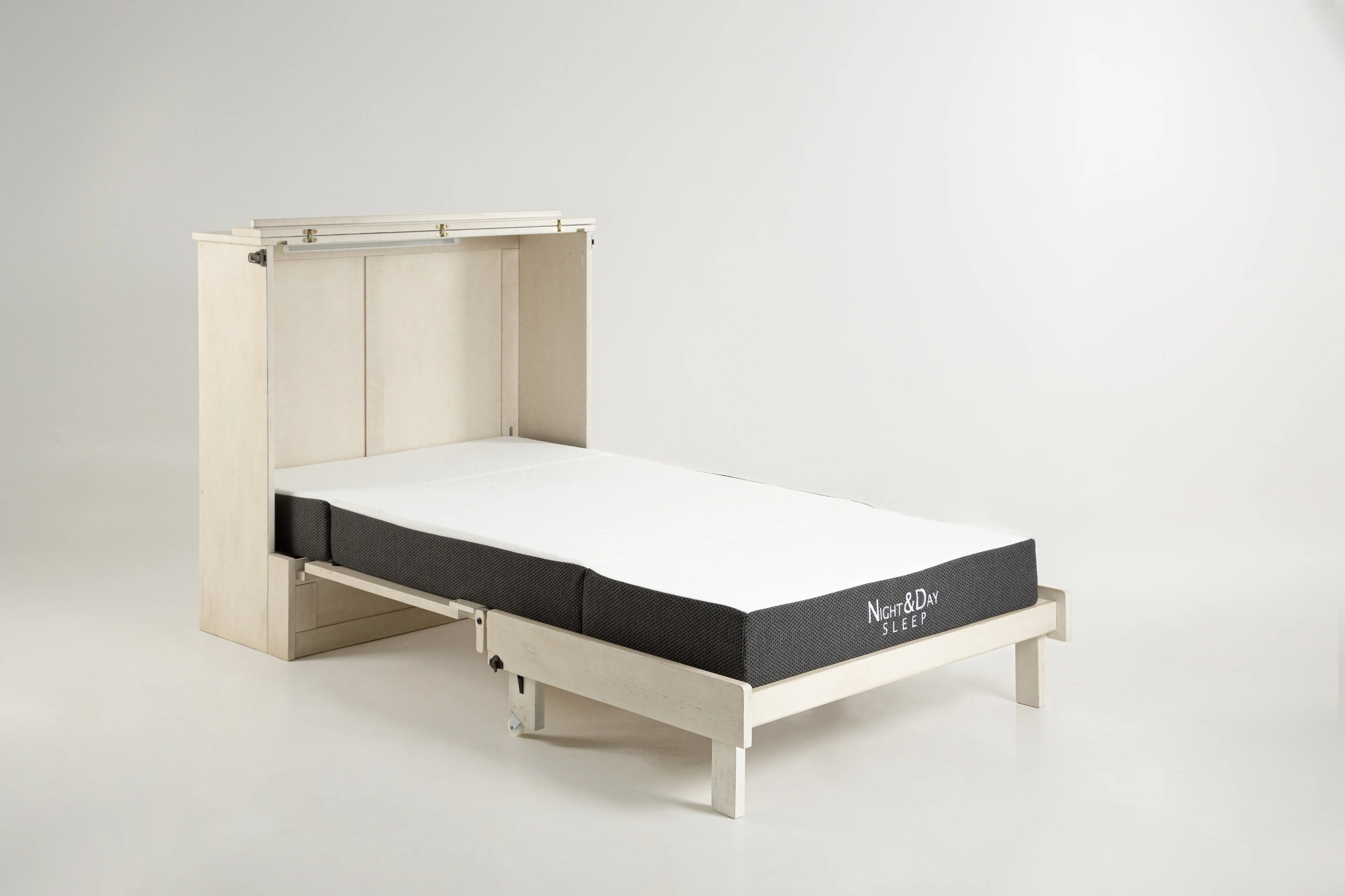 Murphy Express White Twin Cabinet Bed-1