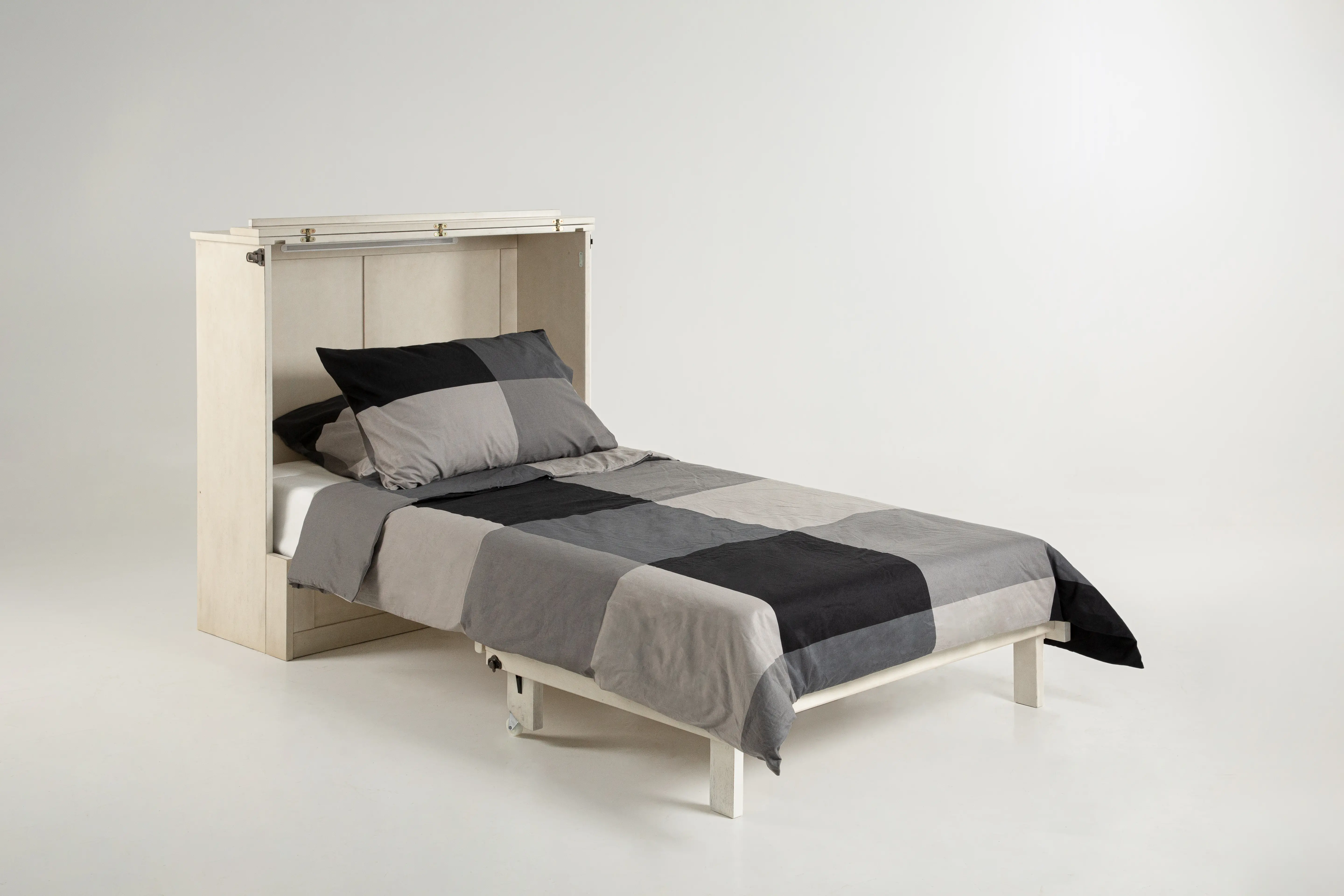 Murphy Express White Twin Cabinet Bed-2