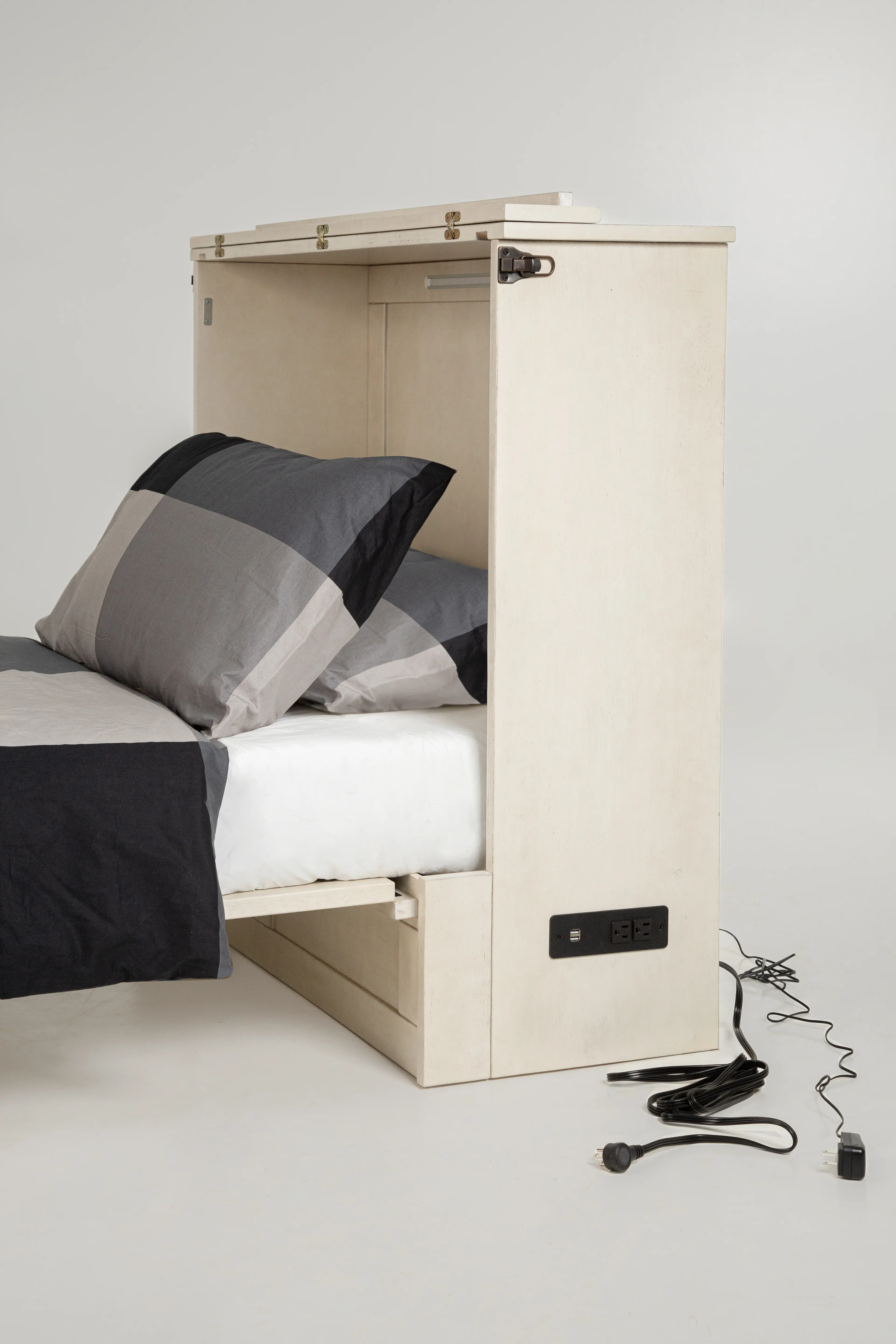 Murphy Express White Twin Cabinet Bed-3