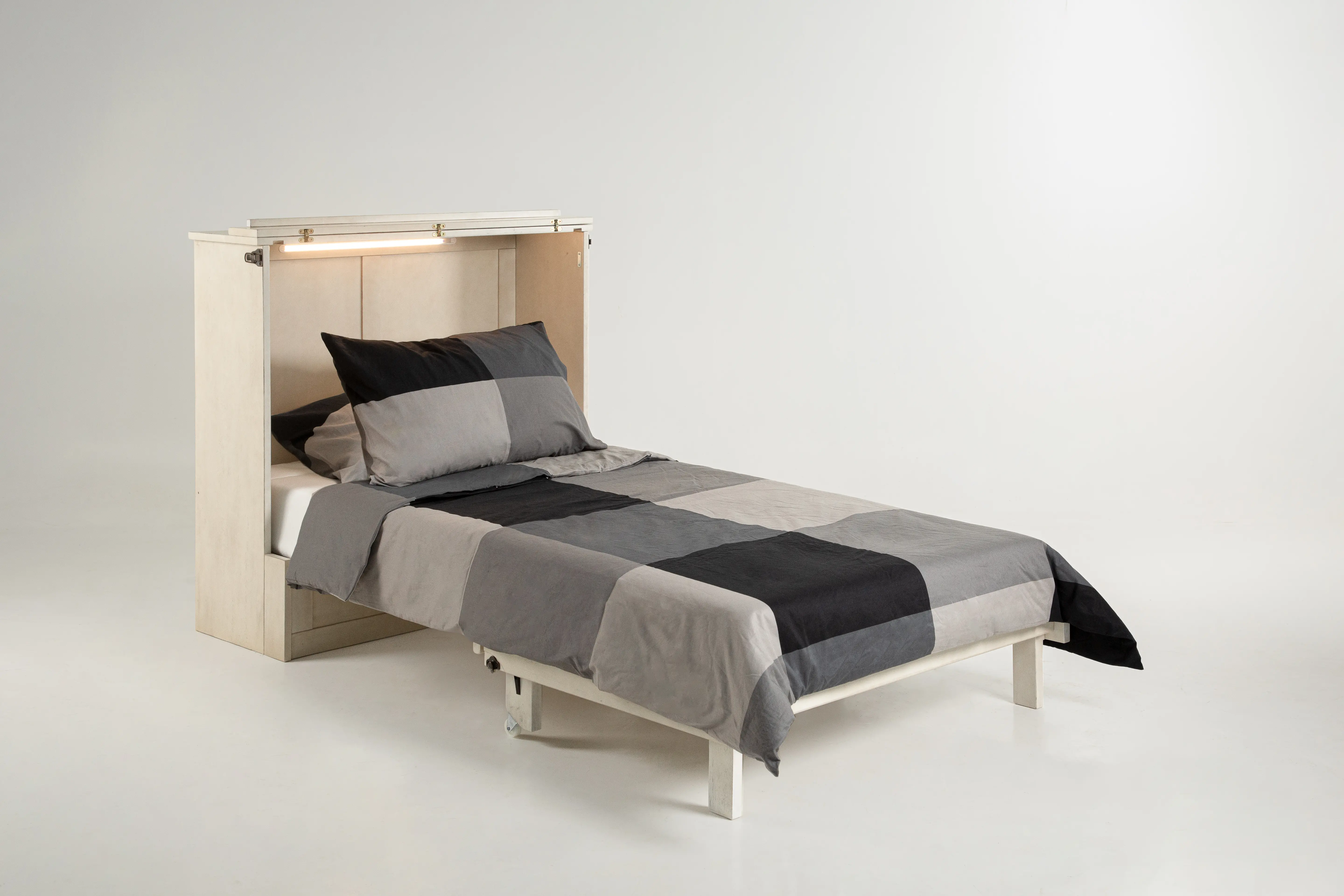 Murphy Express White Twin Cabinet Bed-4