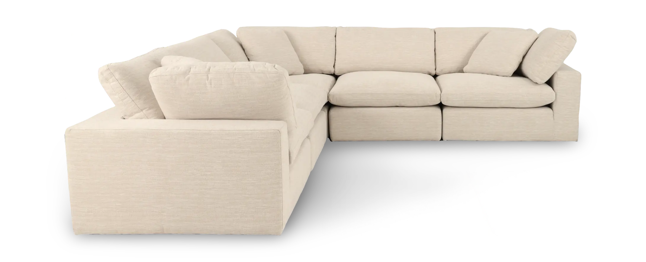 Harpo White 5-Piece Sectional-4