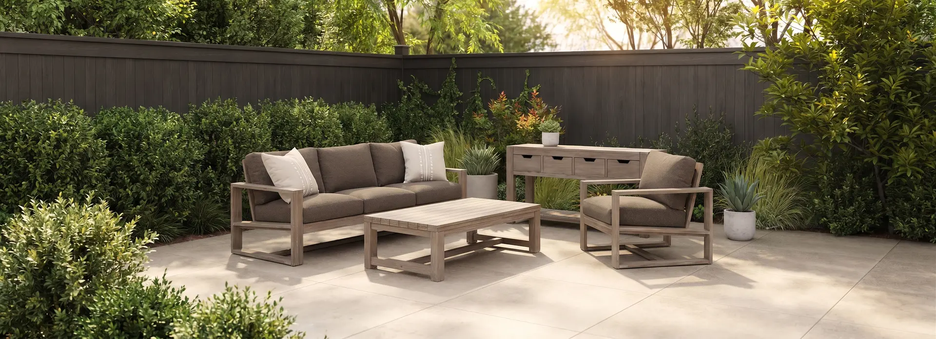 Laguna Brown Patio Sofa-2