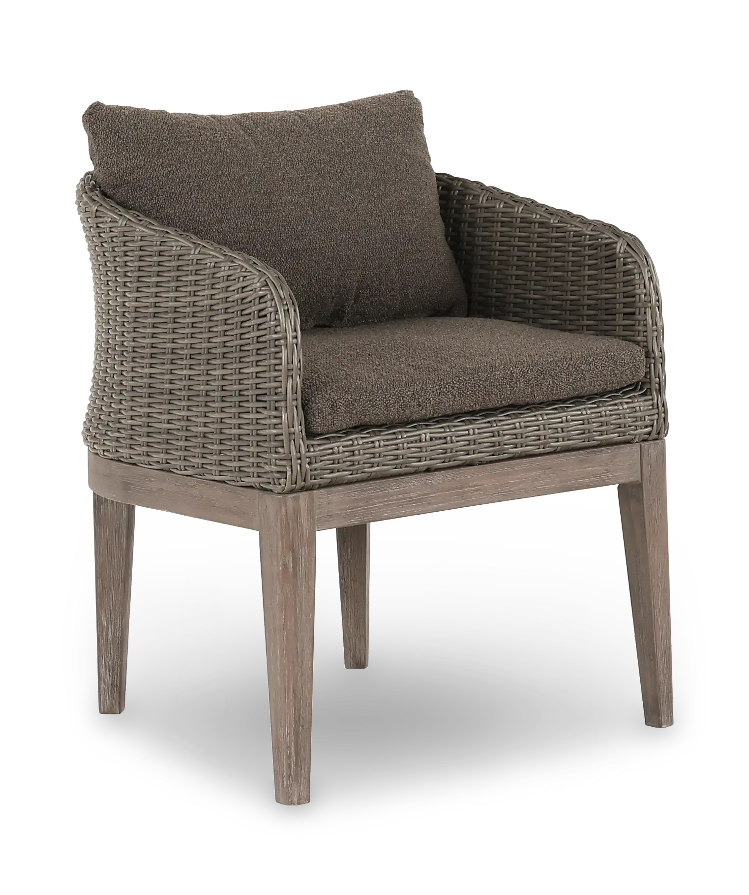 Laguna Brown Wicker Patio Dining Armchair-1