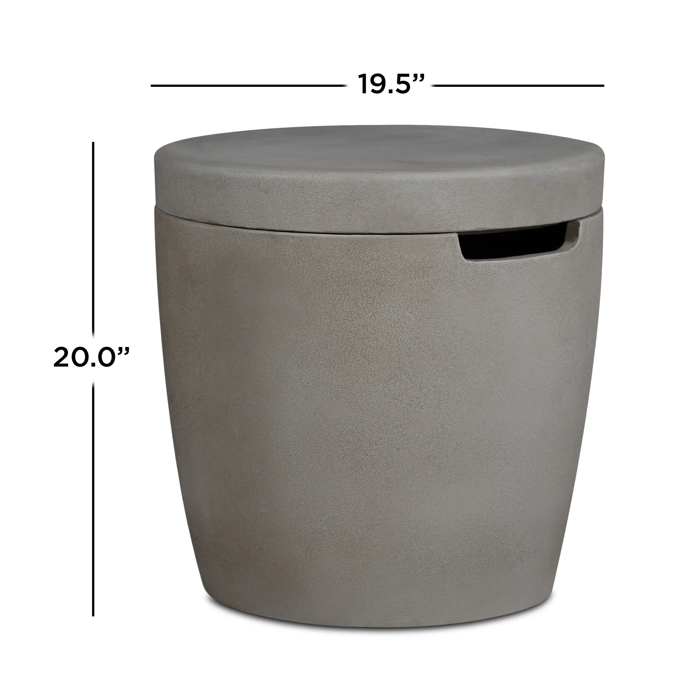 133-SHD Eldora Round Shade Concrete Propane Tank Cover and Side Table-3