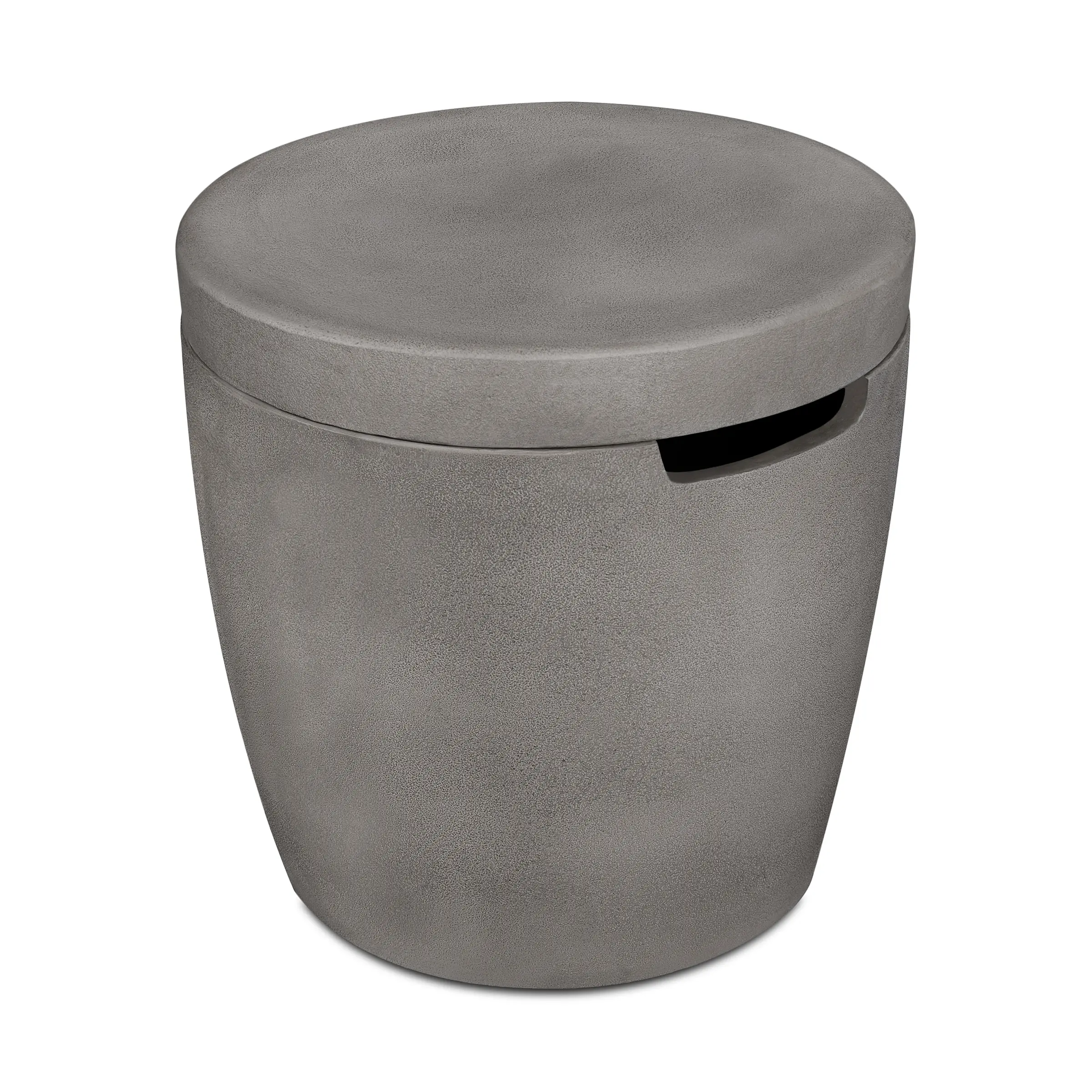 133-SHD Eldora Round Shade Concrete Propane Tank Cover and Side Table-4
