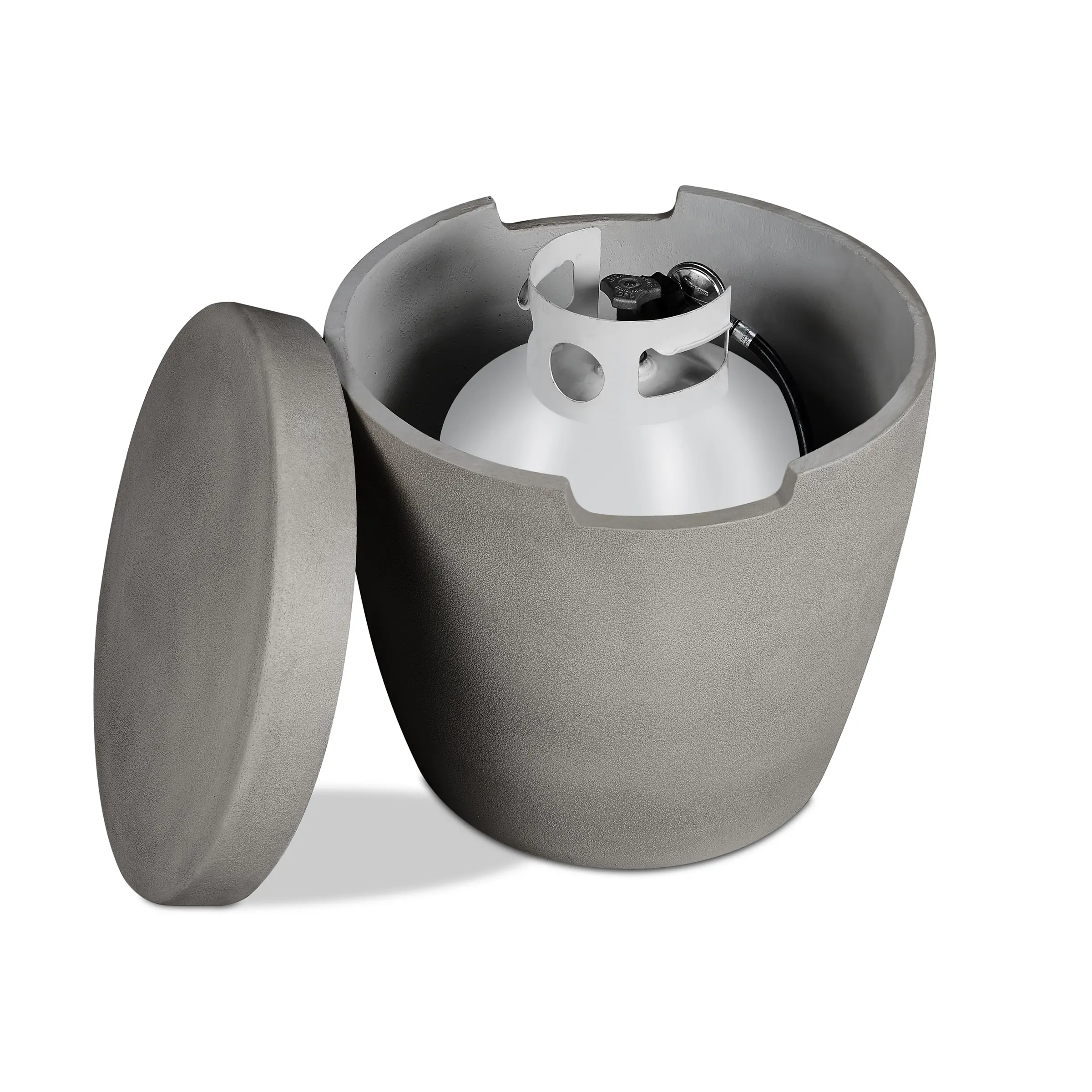133-SHD Eldora Round Shade Concrete Propane Tank Cover and Side Table-5