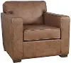 Eastwood Brown Faux Leather Accent Chair