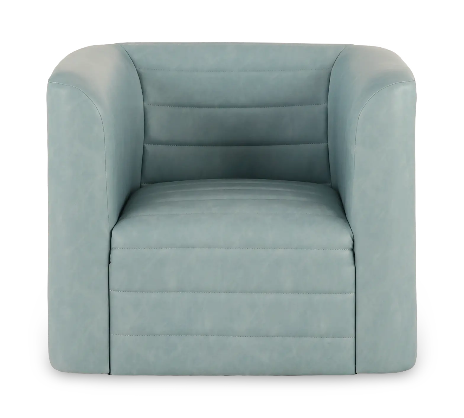 GT Aqua Blue Faux Leather Swivel Chair-4