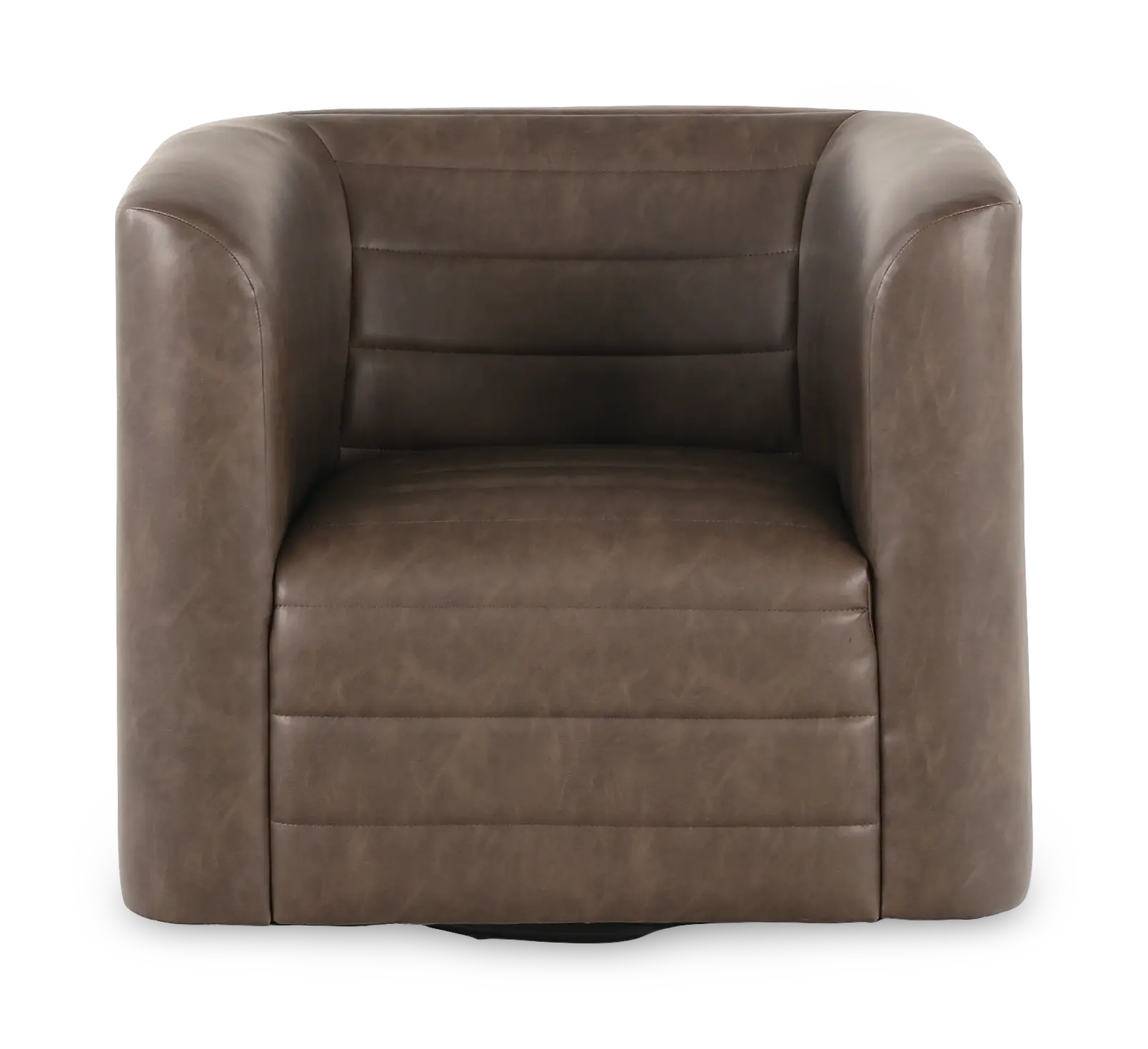 GT Dark Brown Faux Leather Swivel Chair-4