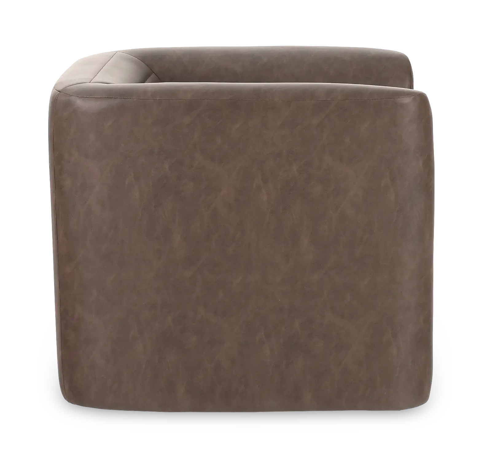 GT Dark Brown Faux Leather Swivel Chair-5