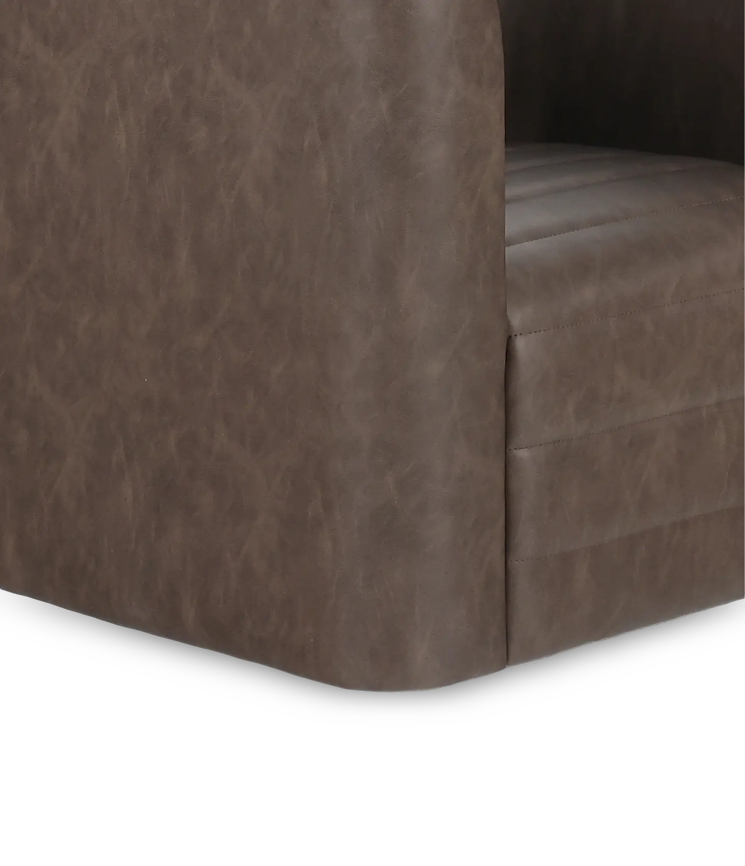 GT Dark Brown Faux Leather Swivel Chair-7