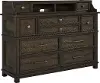 Montana Espresso Brown Dresser Hutch