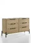 Newhall Vintage Oak 6-Drawer Dresser