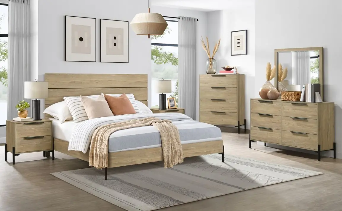 Newhall Vintage Oak 6-Drawer Dresser-2