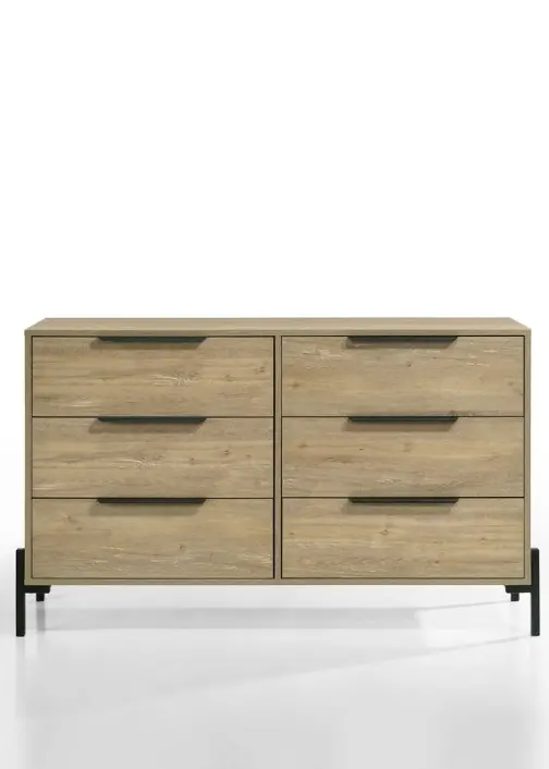 Newhall Vintage Oak 6-Drawer Dresser-3