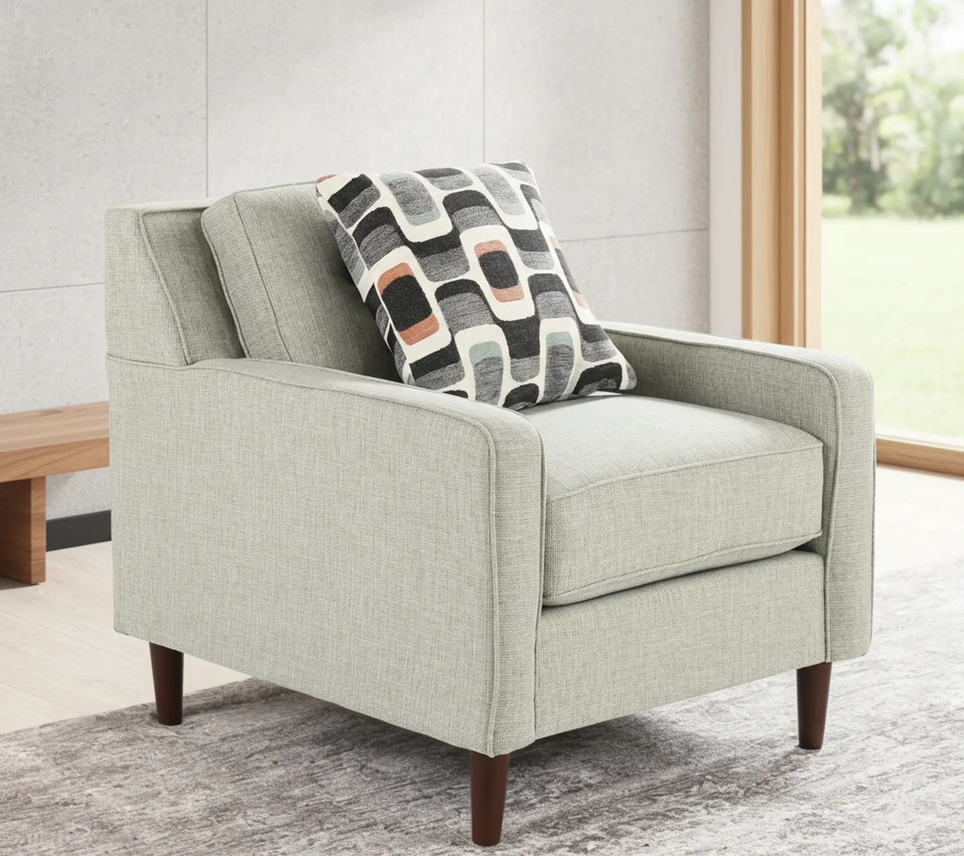 JOYCHA/MIST Joyce Kiwi Green Upholstered Accent Chair-11