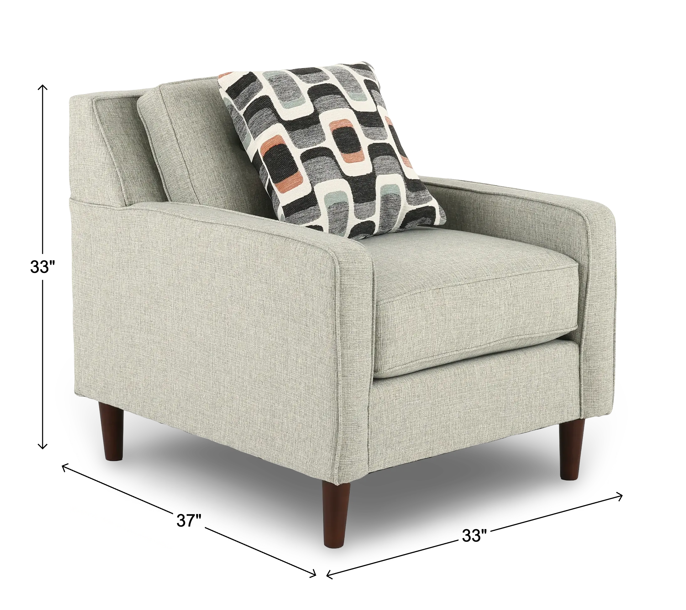 JOYCHA/MIST Joyce Kiwi Green Upholstered Accent Chair-3