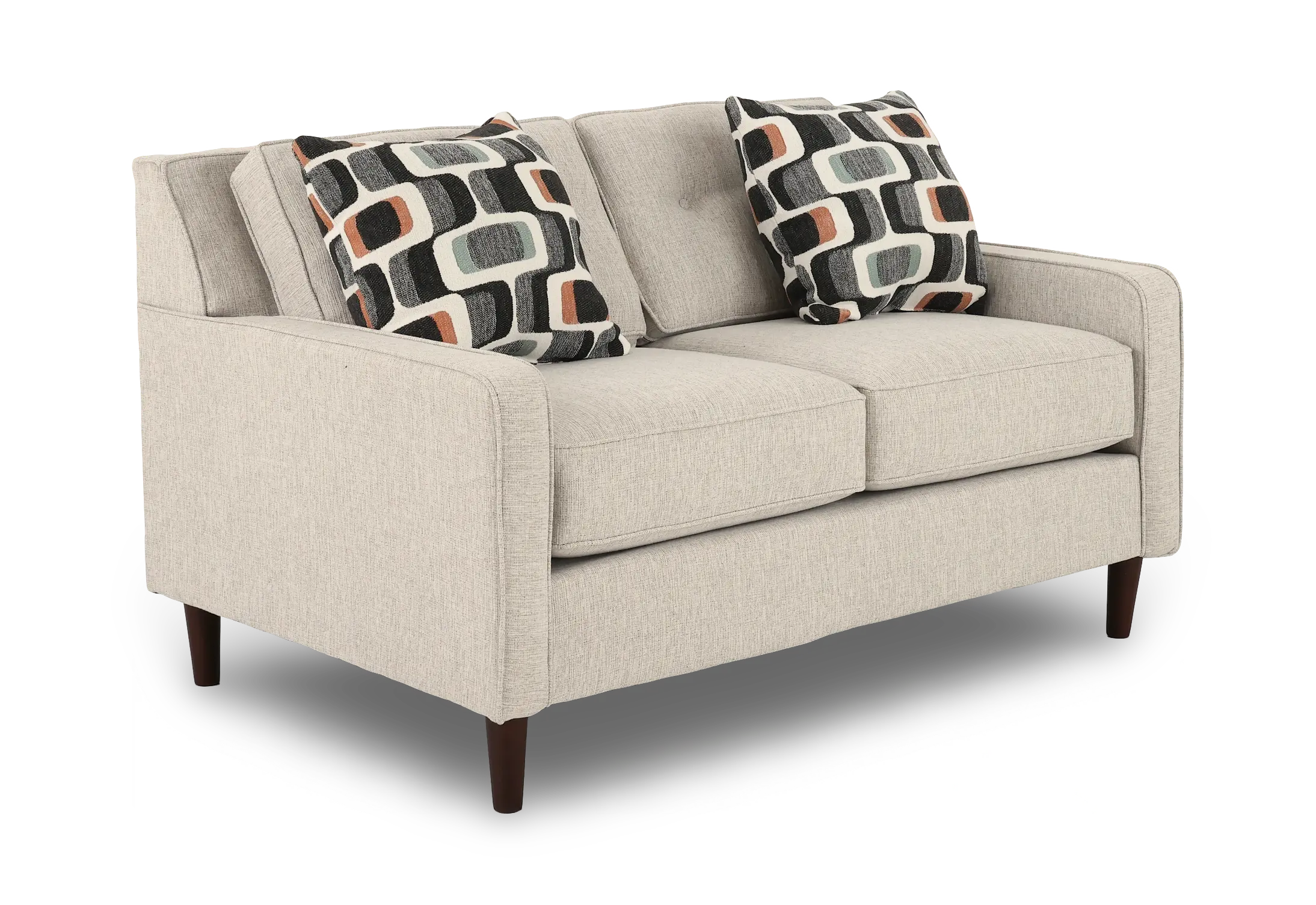 JOYLOV/PEPPER Joyce Beige Upholstered Loveseat-1