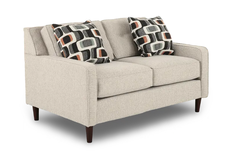 Joyce Beige Upholstered Loveseat
