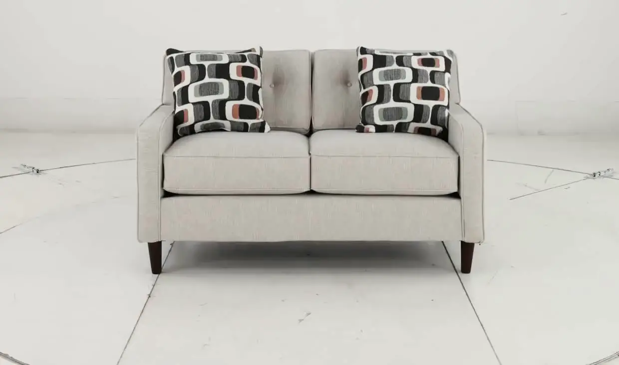 JOYLOV/PEPPER Joyce Beige Upholstered Loveseat-9