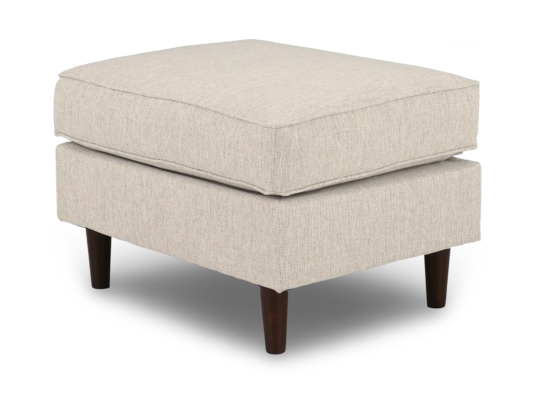 JOYOTT/PEPPER Joyce White Upholstered Ottoman-5