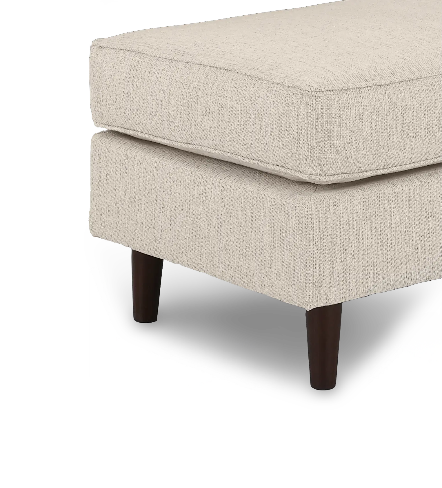 JOYOTT/PEPPER Joyce White Upholstered Ottoman-6