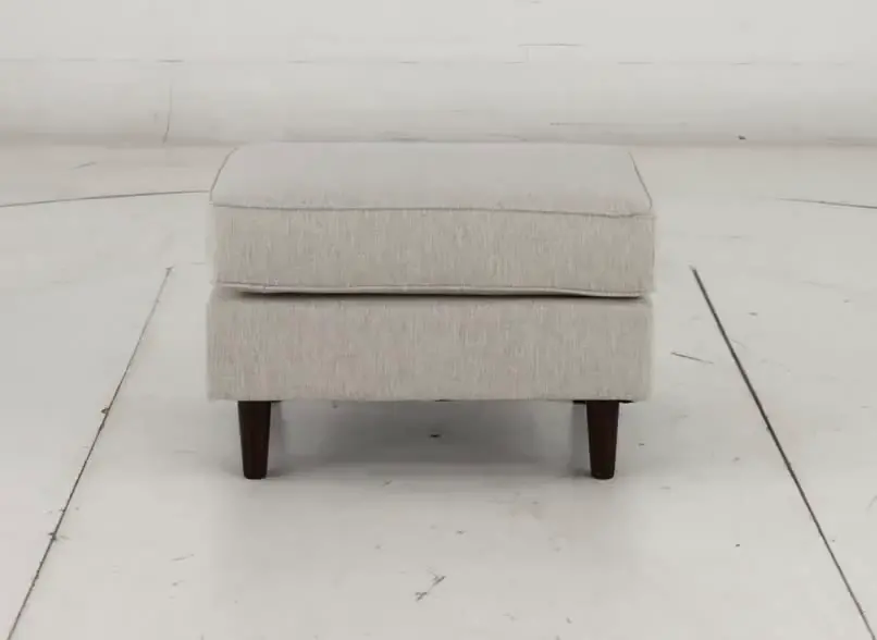 JOYOTT/PEPPER Joyce White Upholstered Ottoman-8
