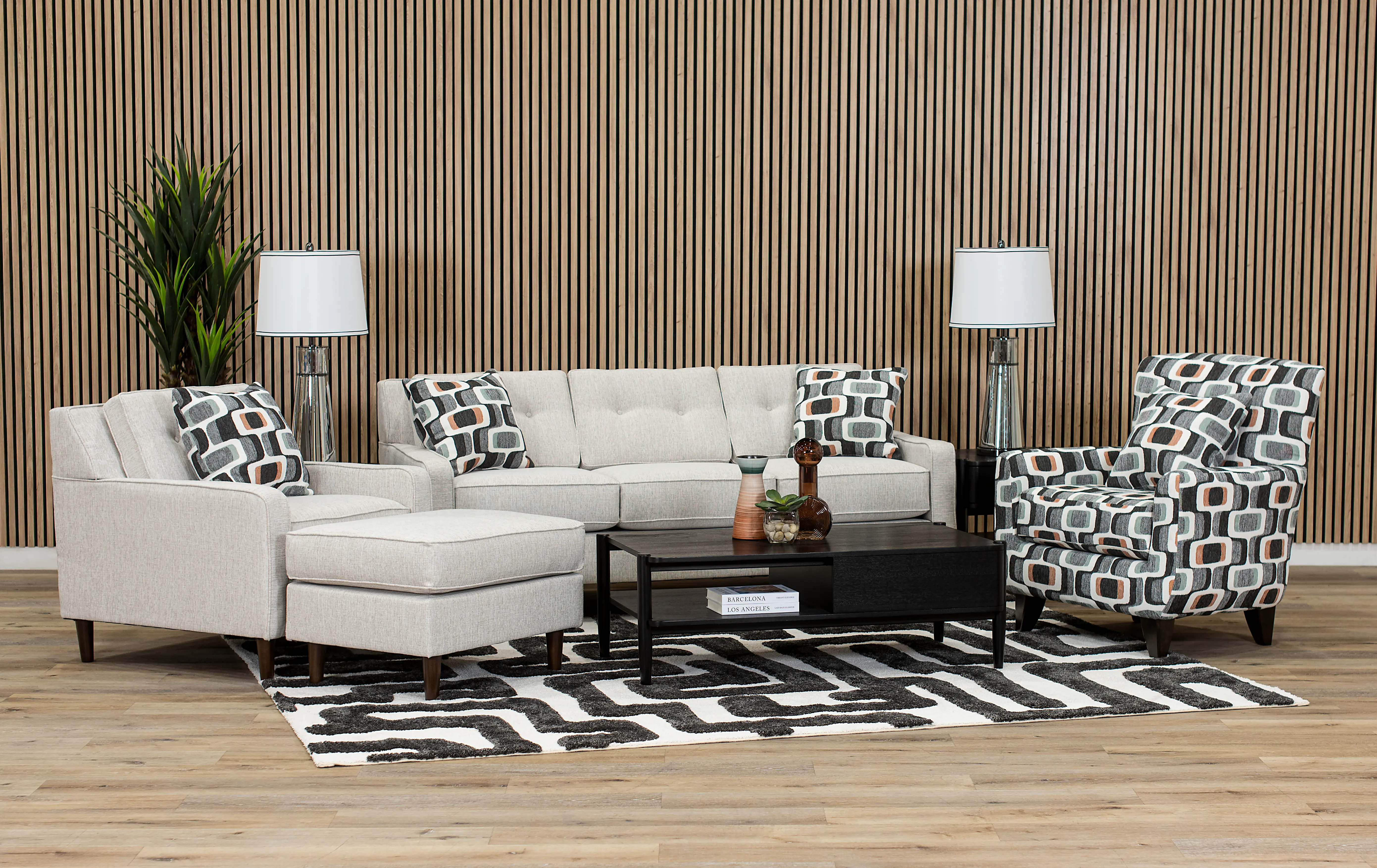 JOYOTT/PEPPER Joyce White Upholstered Ottoman-9