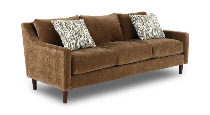 Pamela Mahogany Brown Sofa