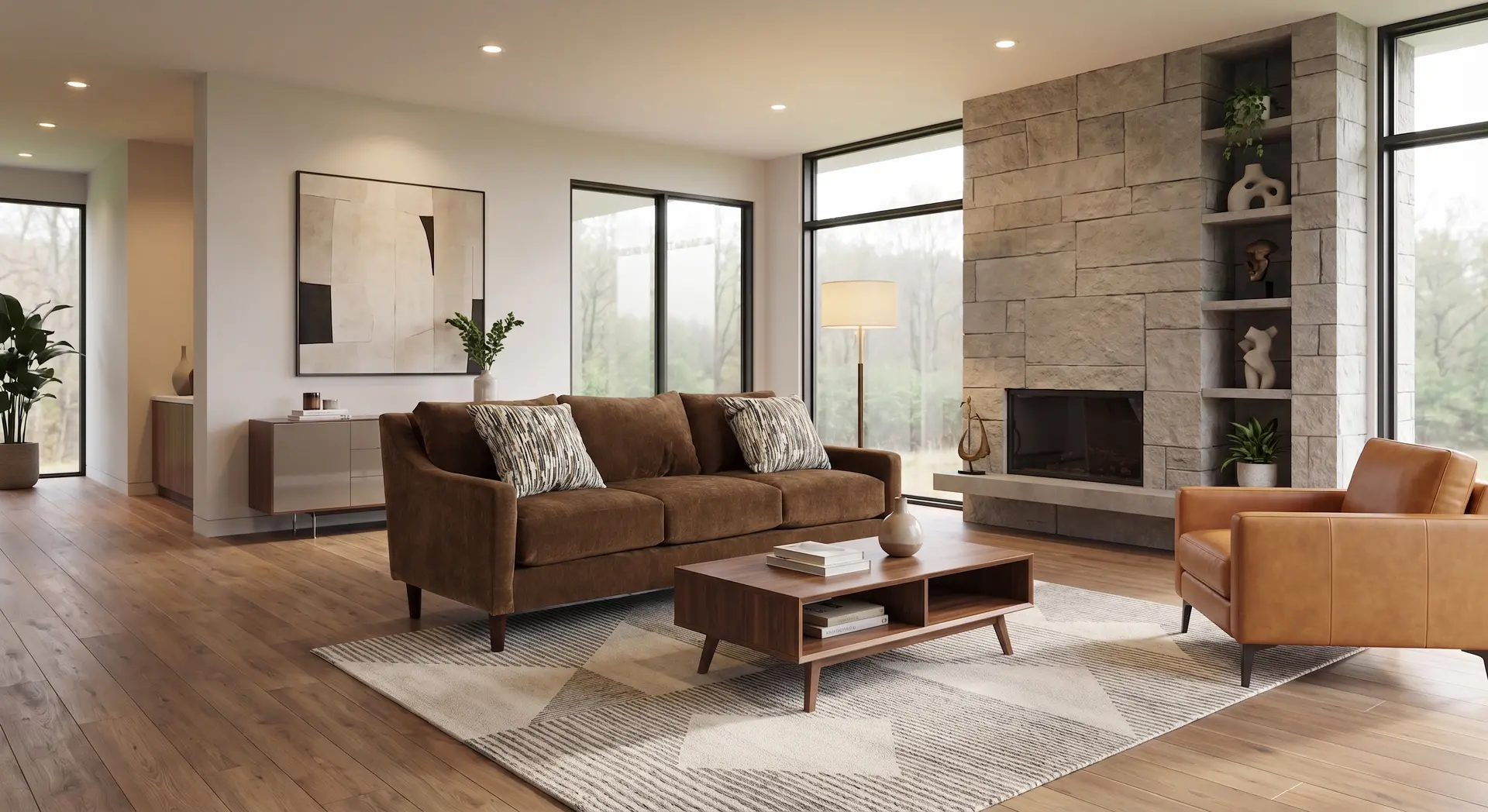PAMSOF/MAHOGANY Pamela Mahogany Brown Sofa-2