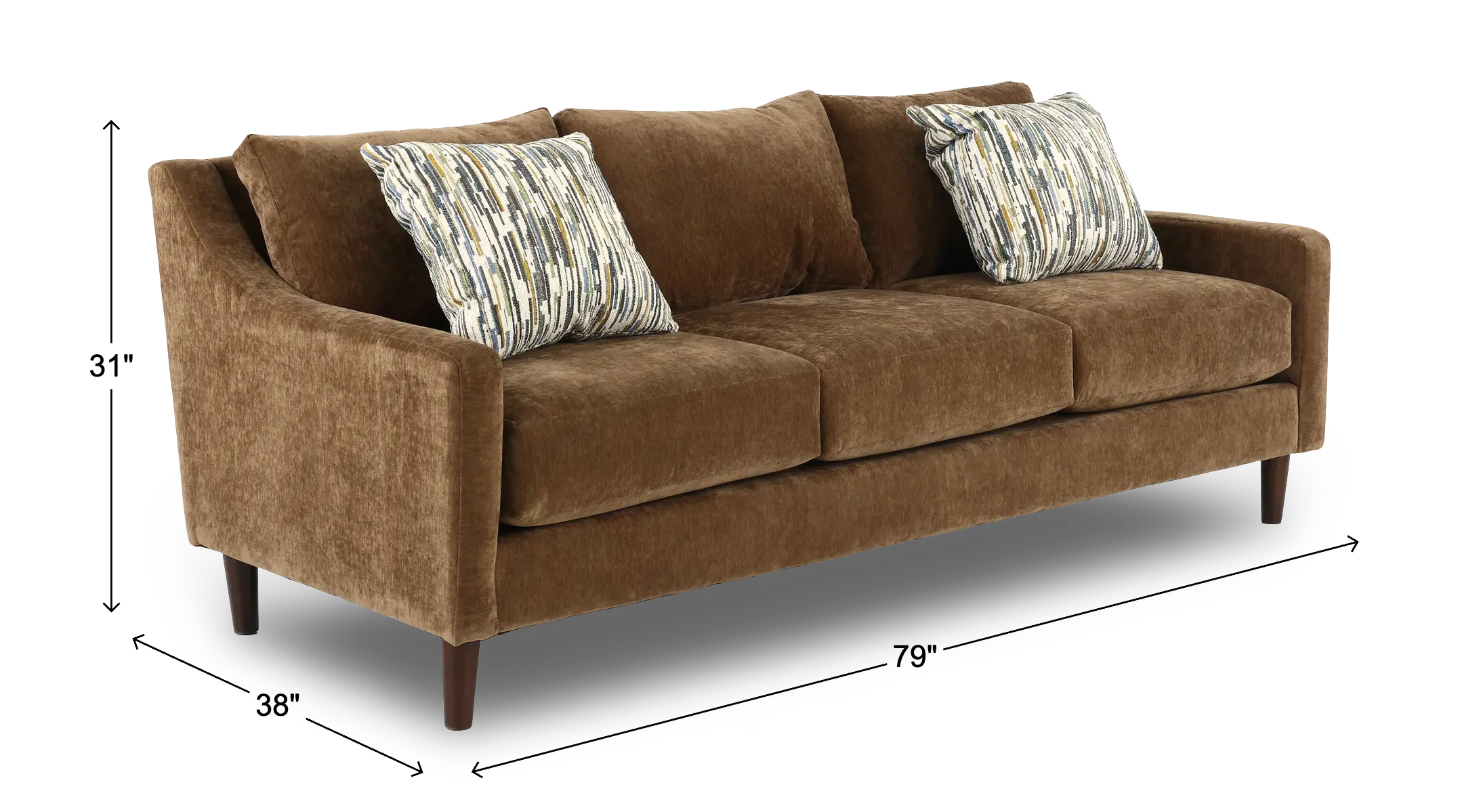 PAMSOF/MAHOGANY Pamela Mahogany Brown Sofa-3