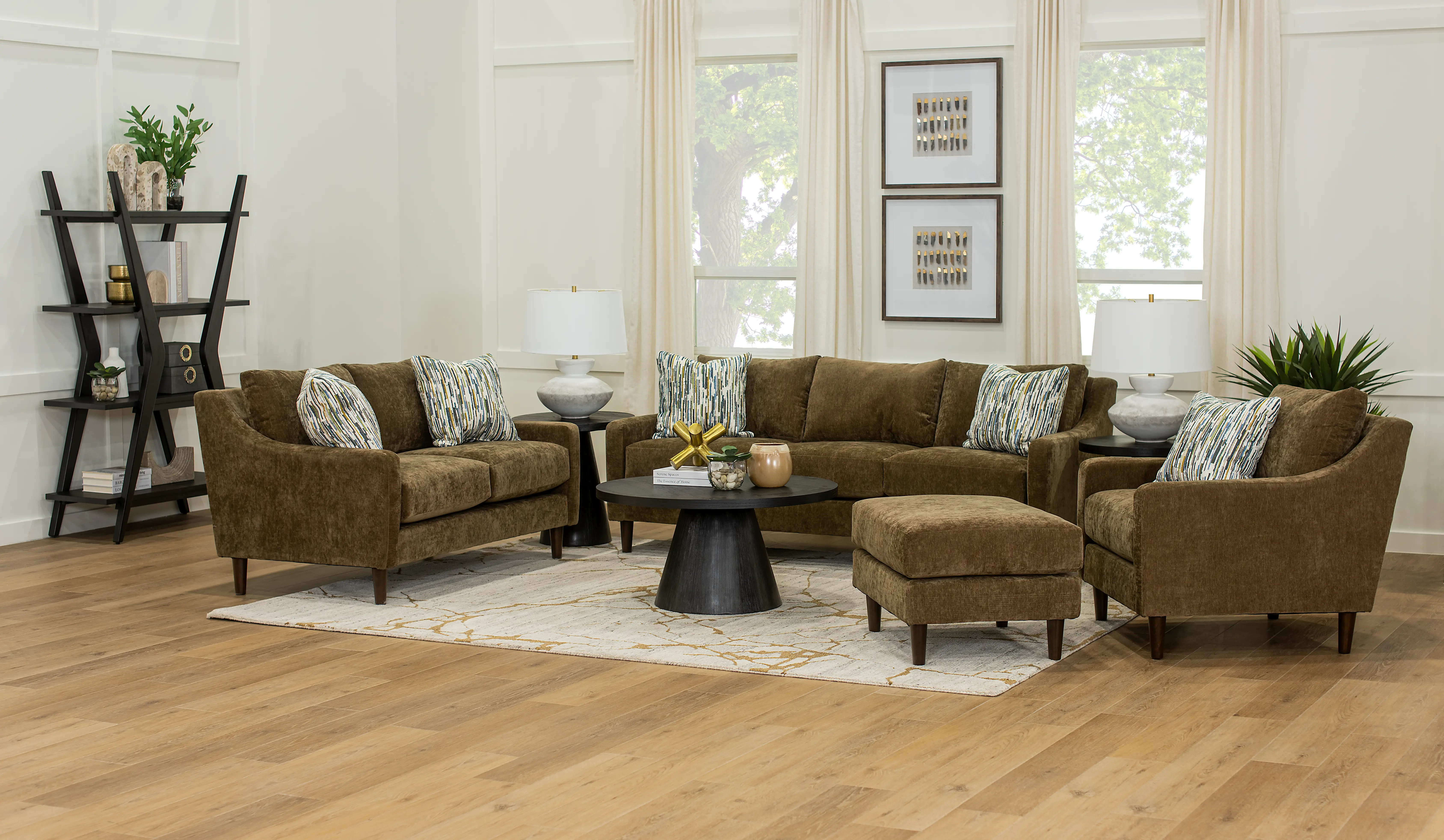 PAMLOV/MAHOGANY Pamela Mahogany Brown Loveseat-10