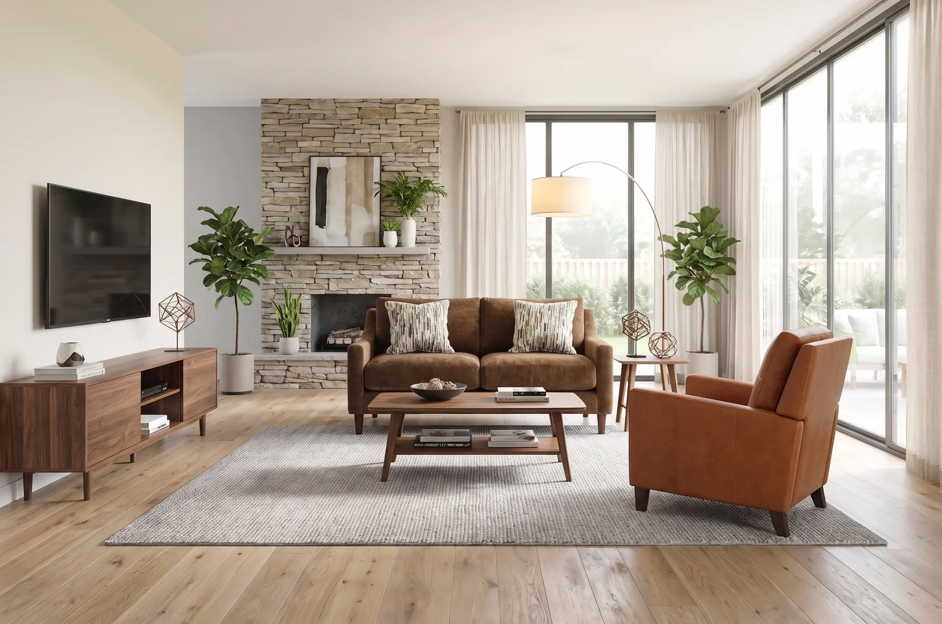 PAMLOV/MAHOGANY Pamela Mahogany Brown Loveseat-2