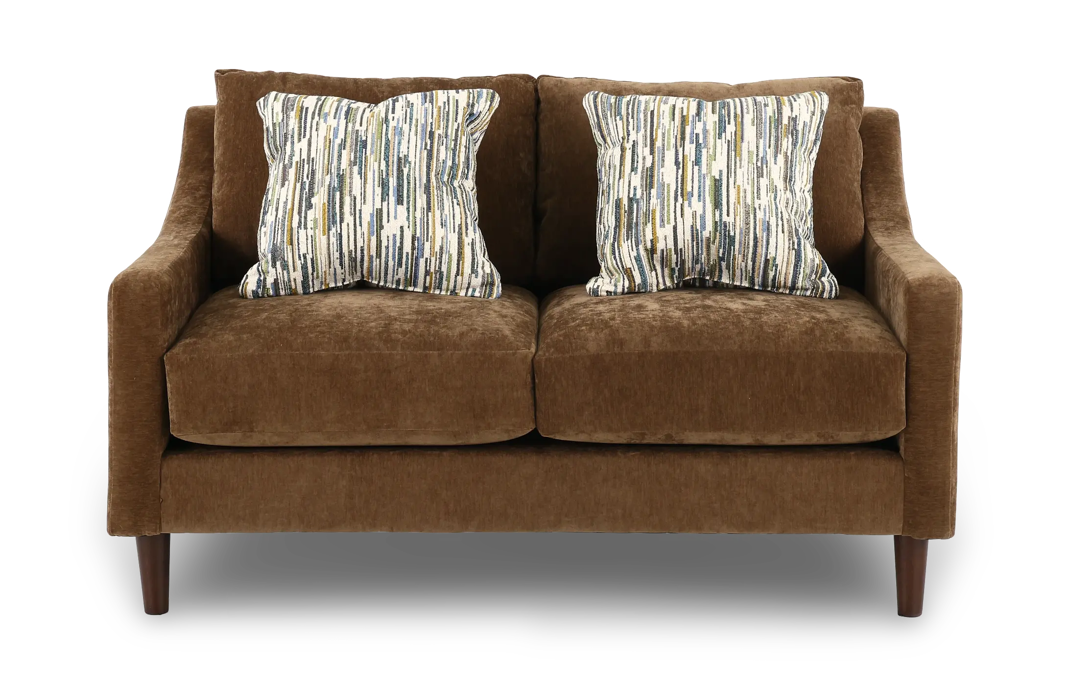PAMLOV/MAHOGANY Pamela Mahogany Brown Loveseat-4