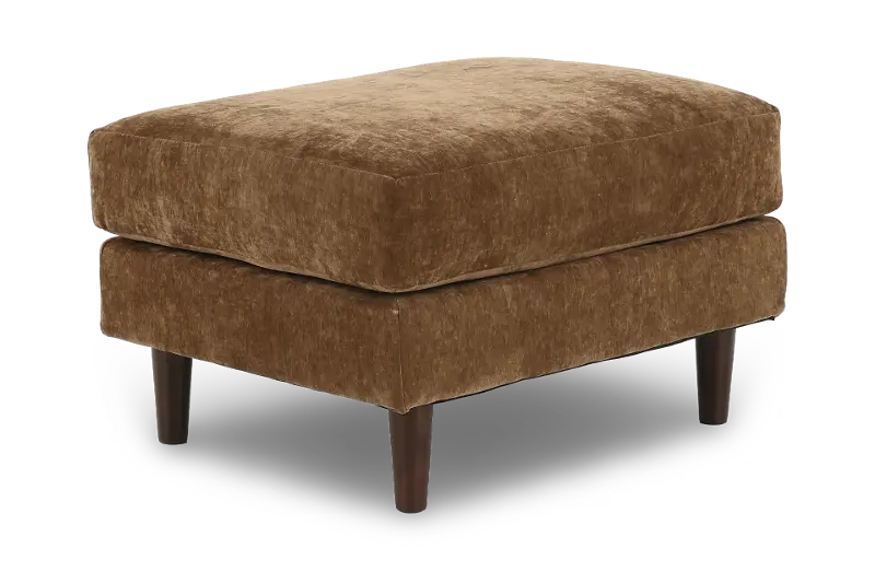 Pamela Mahogany Brown Ottoman
