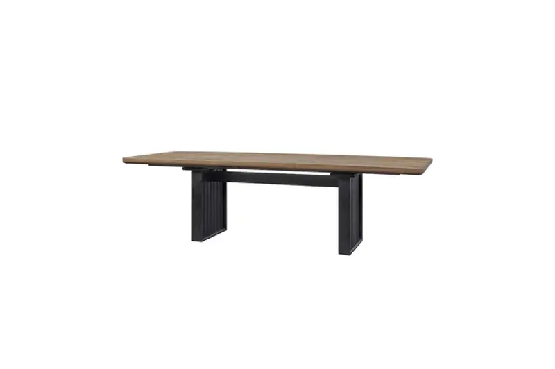 Elure Black and Latte Brown Extendable Dining Table