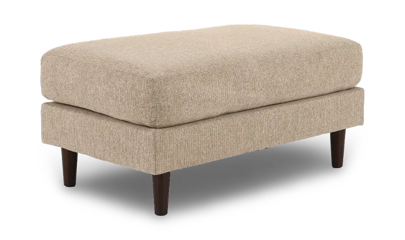 Kathryn Grain Beige Ottoman