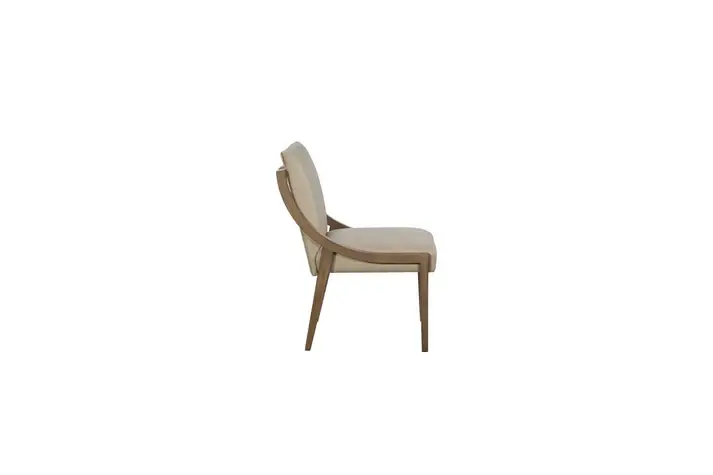Elure Latte Brown Faux Leather Sling Dining Chair-3