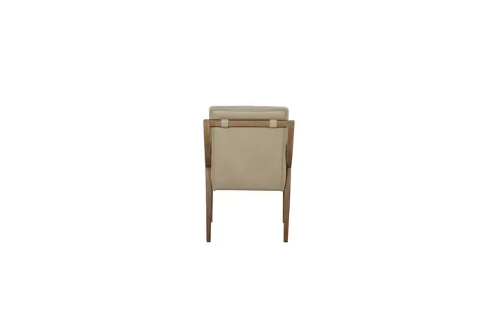 Elure Latte Brown Faux Leather Sling Dining Chair-4