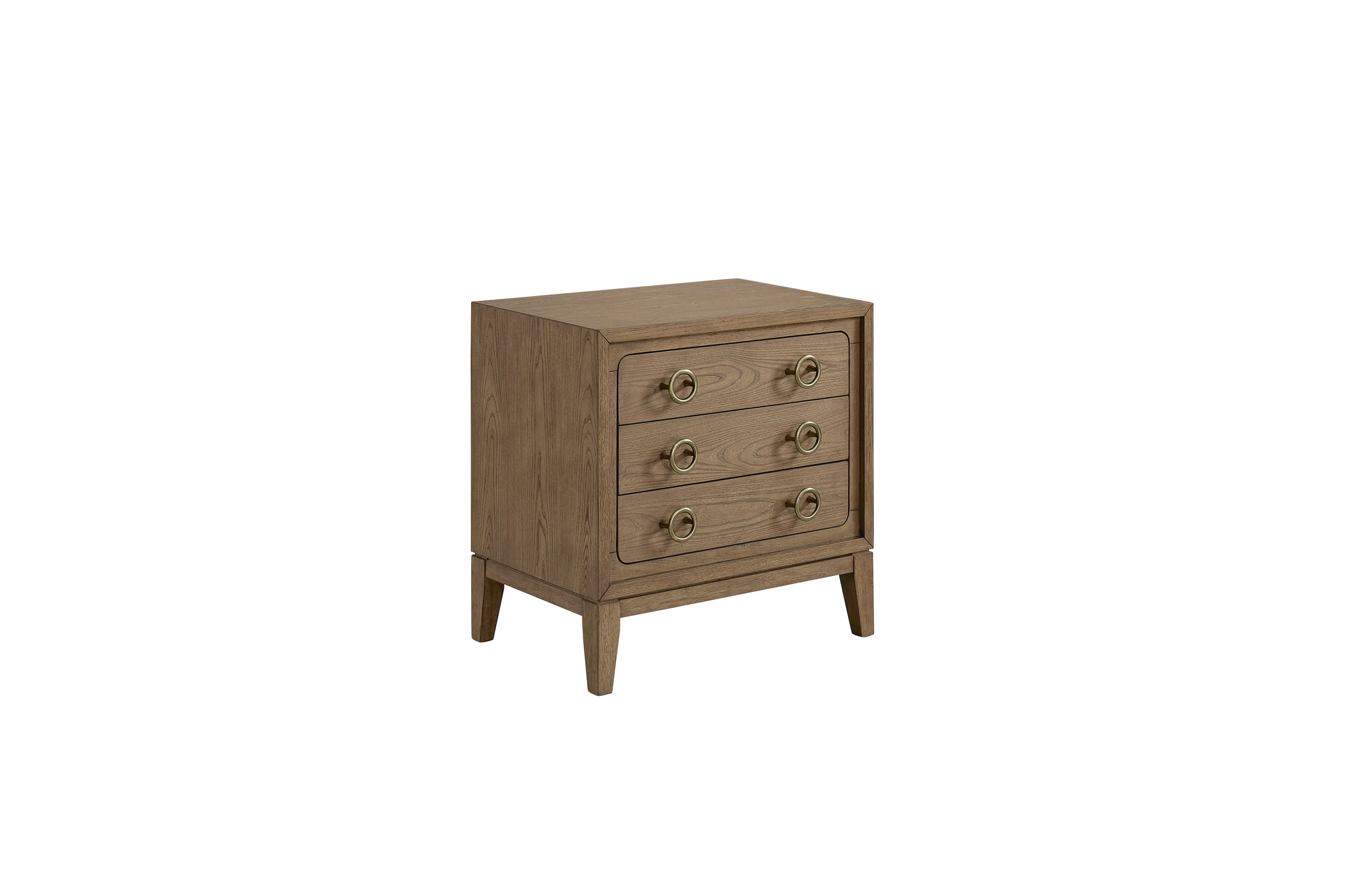 Elure Latte Brown 3-Drawer Nightstand-1