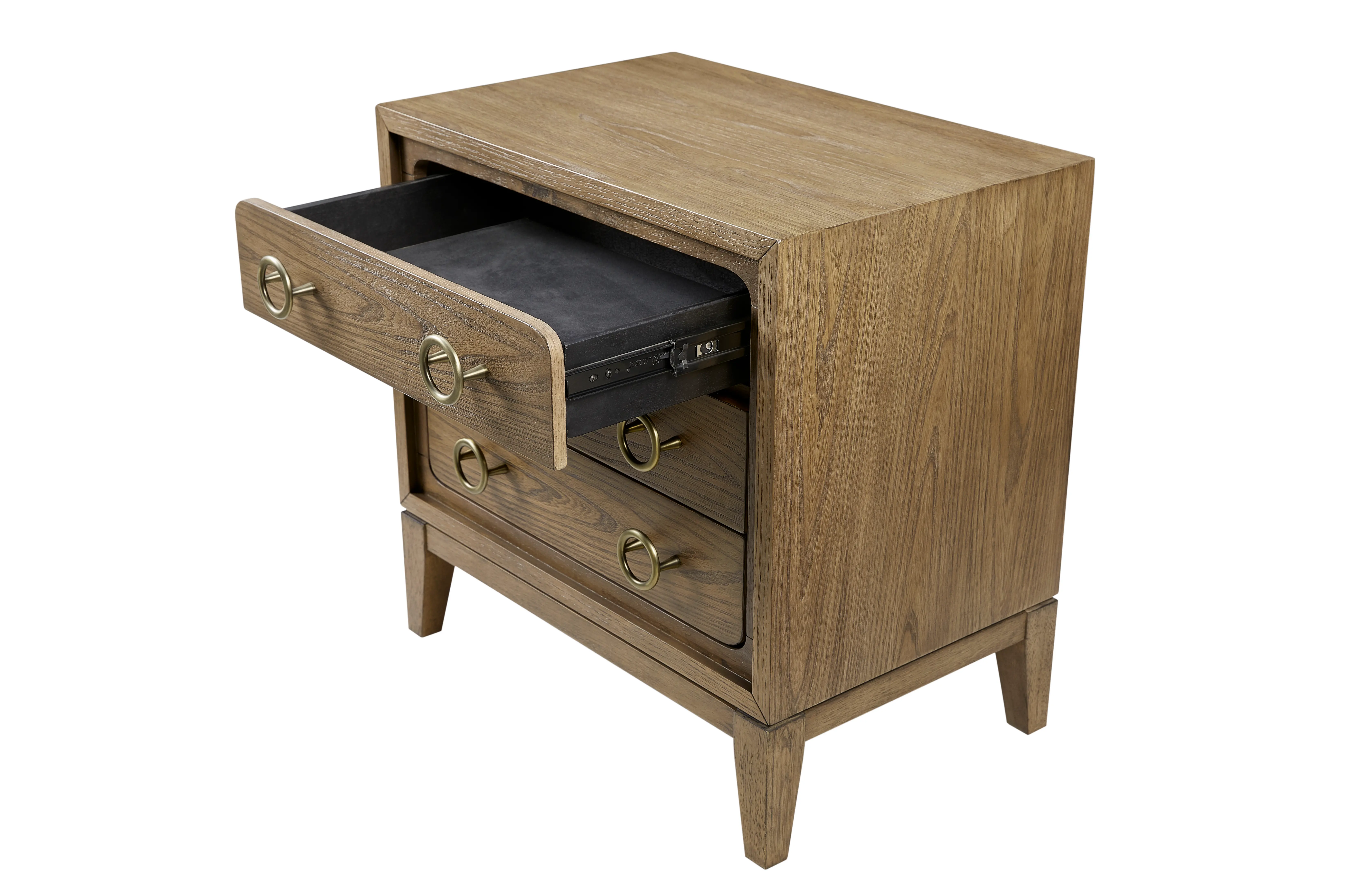 Elure Latte Brown 3-Drawer Nightstand-3