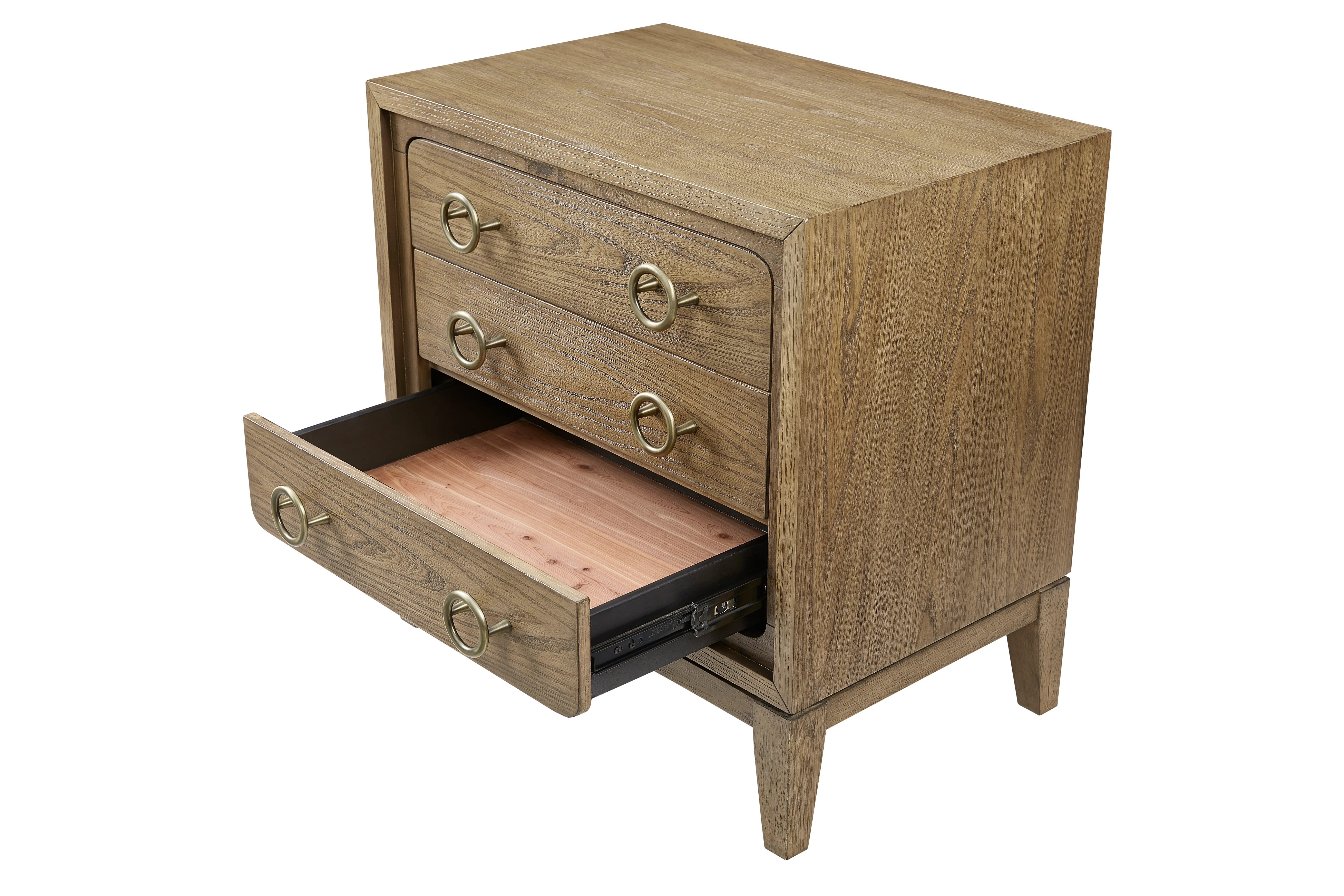 Elure Latte Brown 3-Drawer Nightstand-4