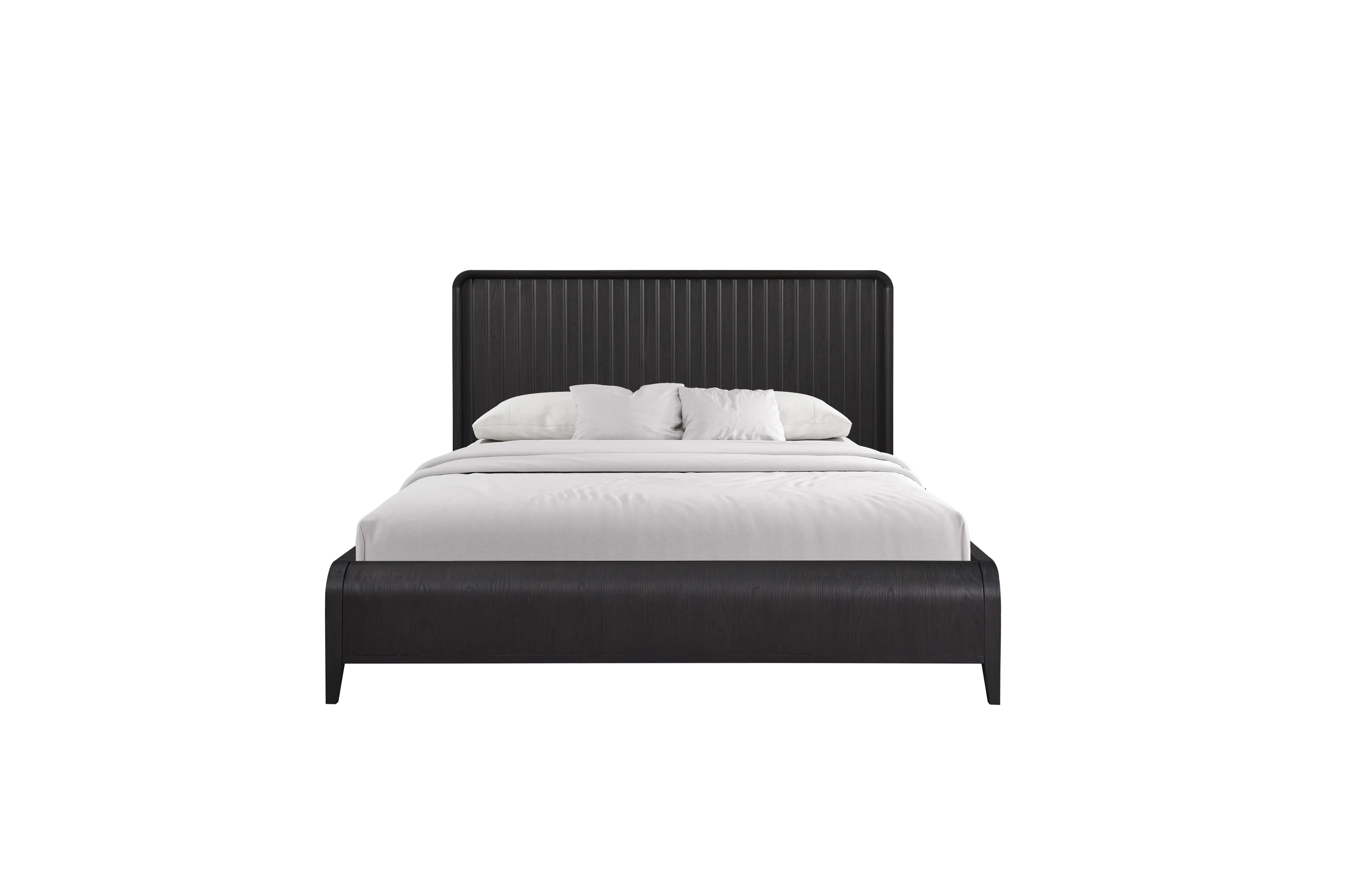 Elure Peppercorn Black Waterfall King Bed-1