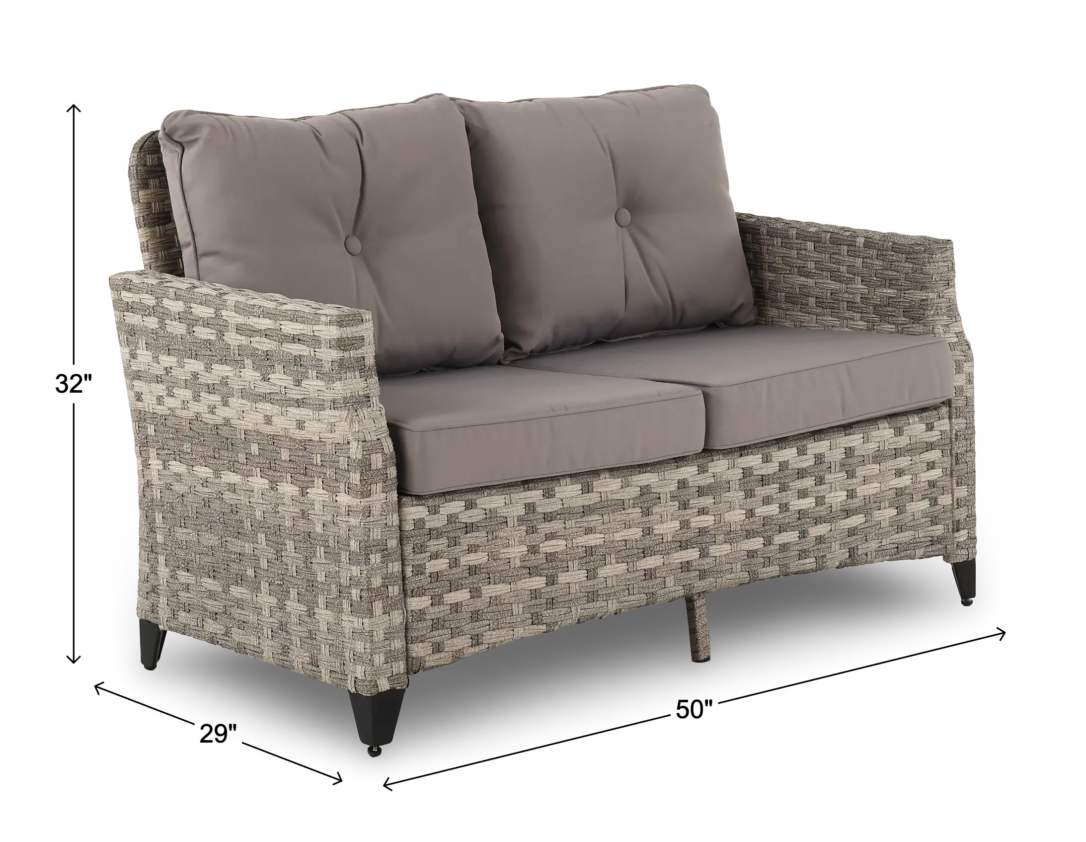 Ivy Gray Patio Loveseat-3